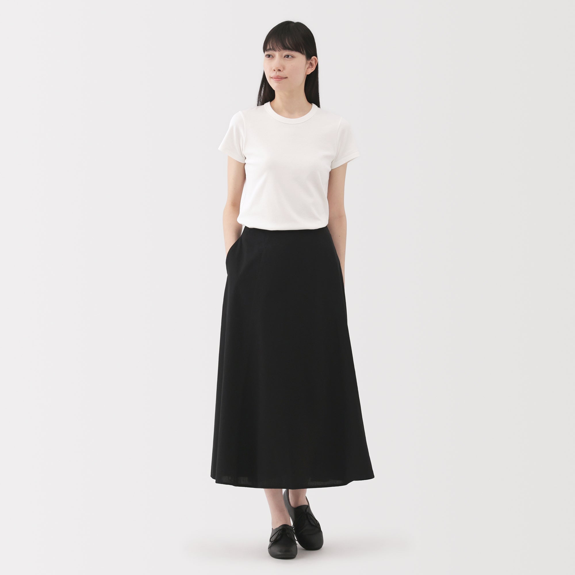 Women's Cool Touch Striped Flared Skirt