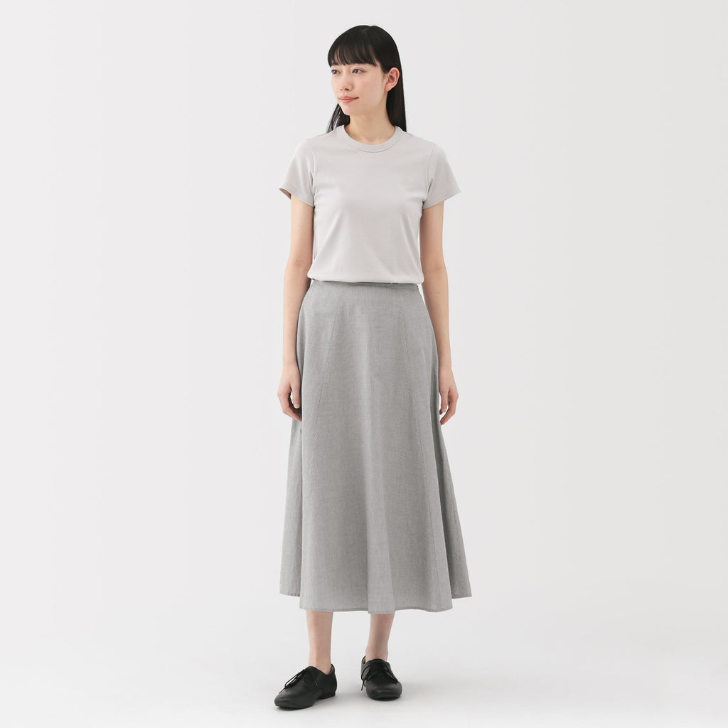 Women's Cool Touch Striped Flared Skirt