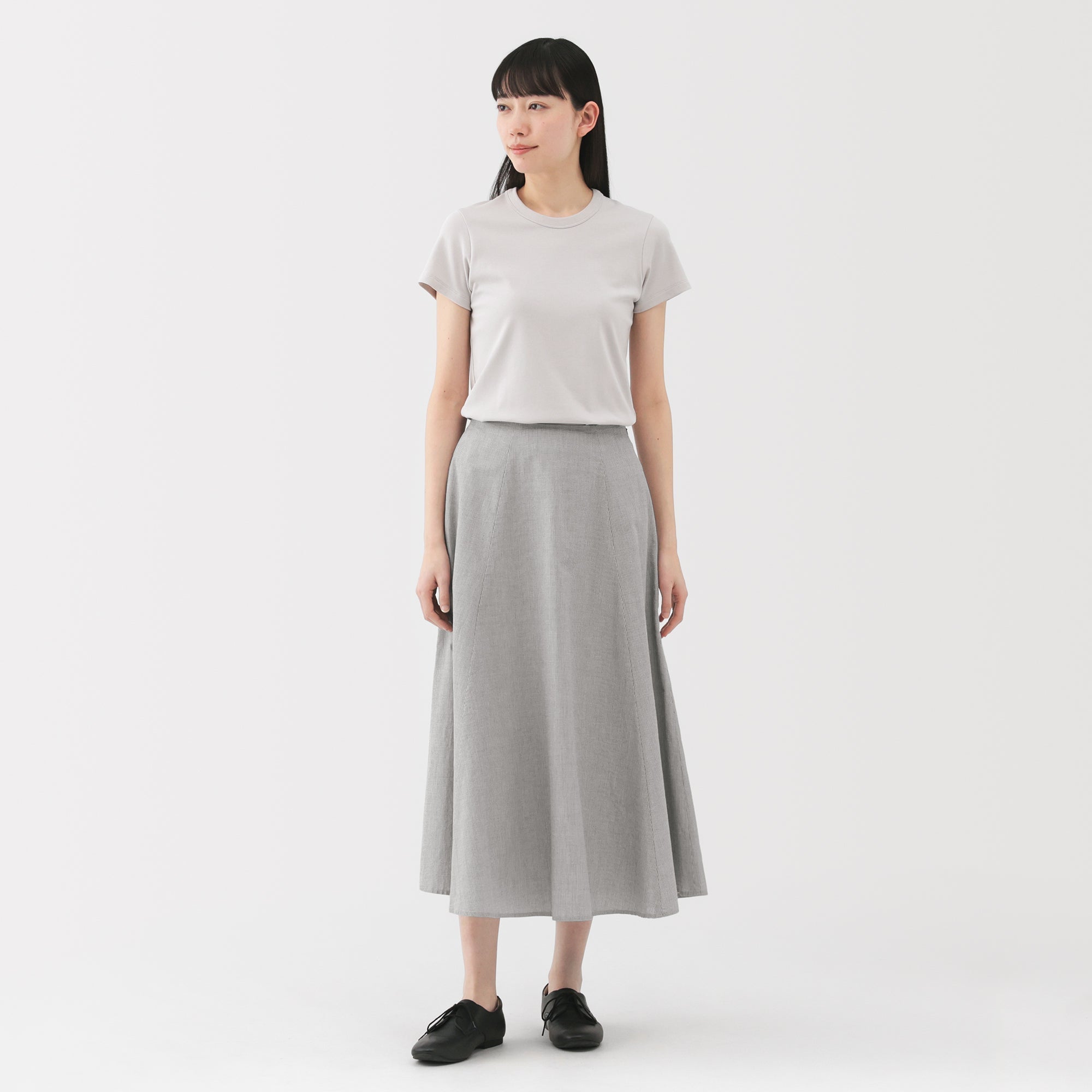 Women's Cool Touch Striped Flared Skirt