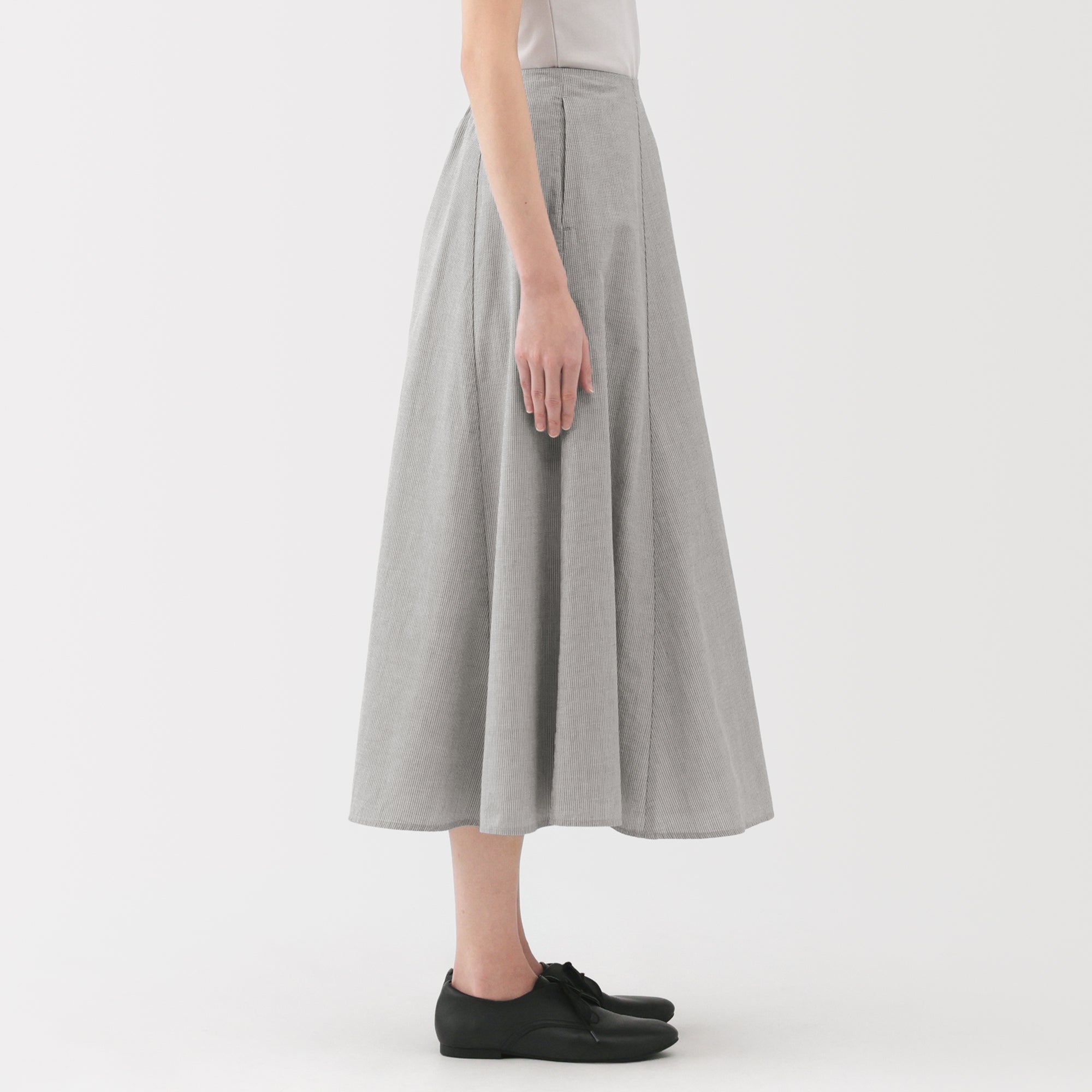 Women's Cool Touch Striped Flared Skirt