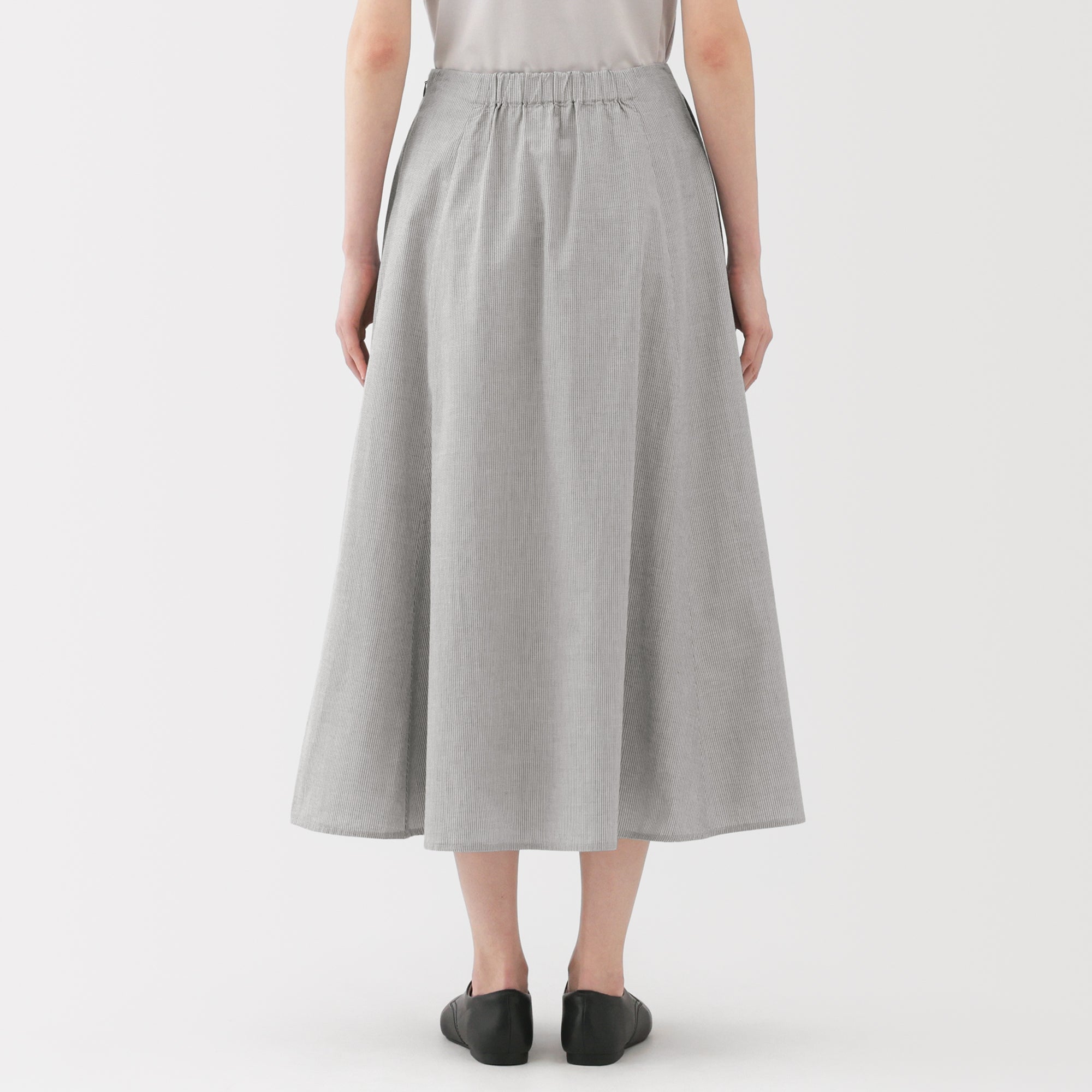 Women's Cool Touch Striped Flared Skirt