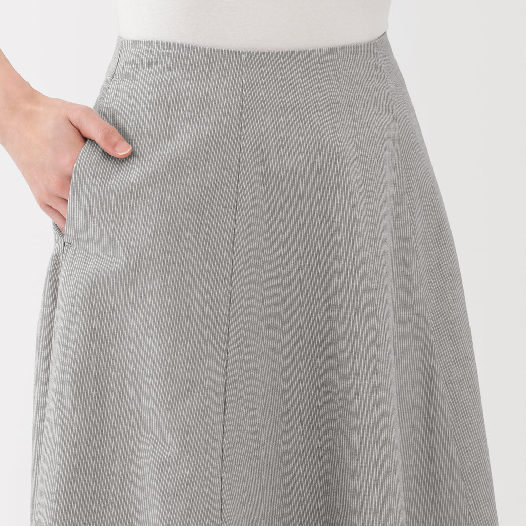 Women's Cool Touch Striped Flared Skirt