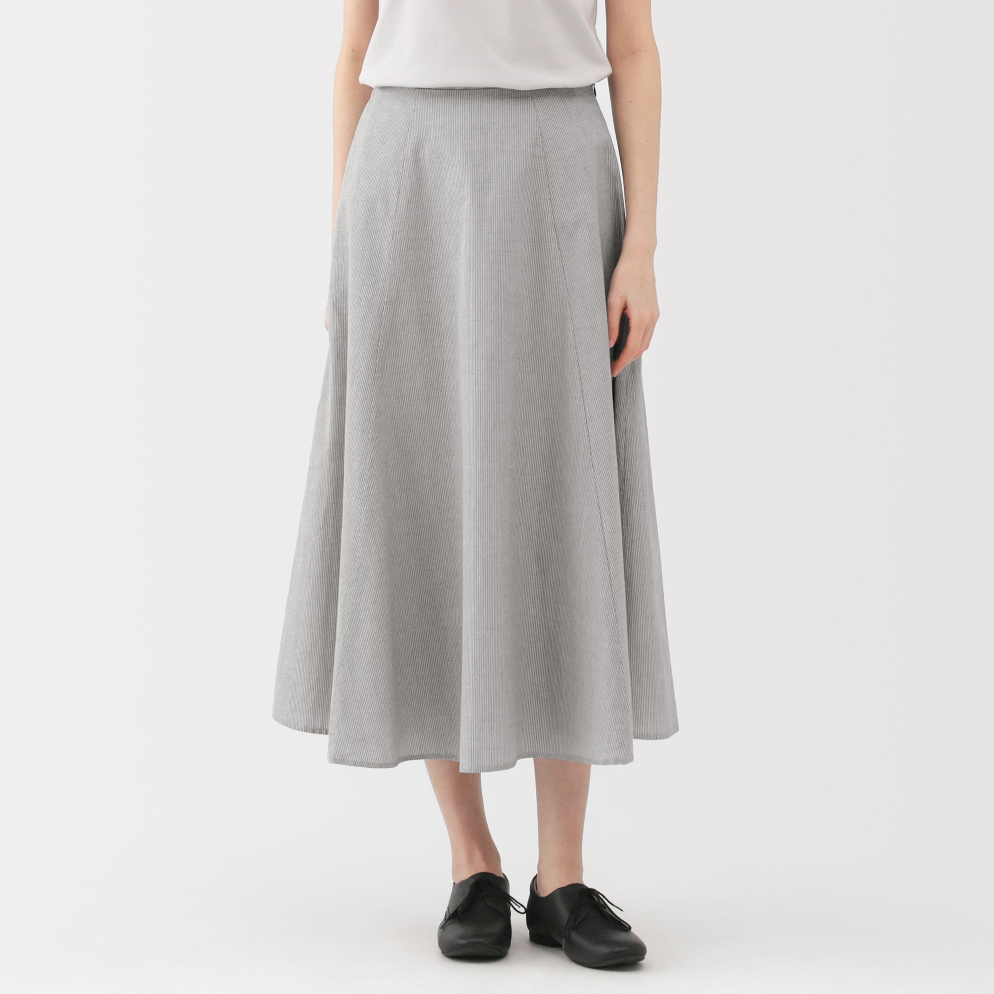 Women's Cool Touch Striped Flared Skirt