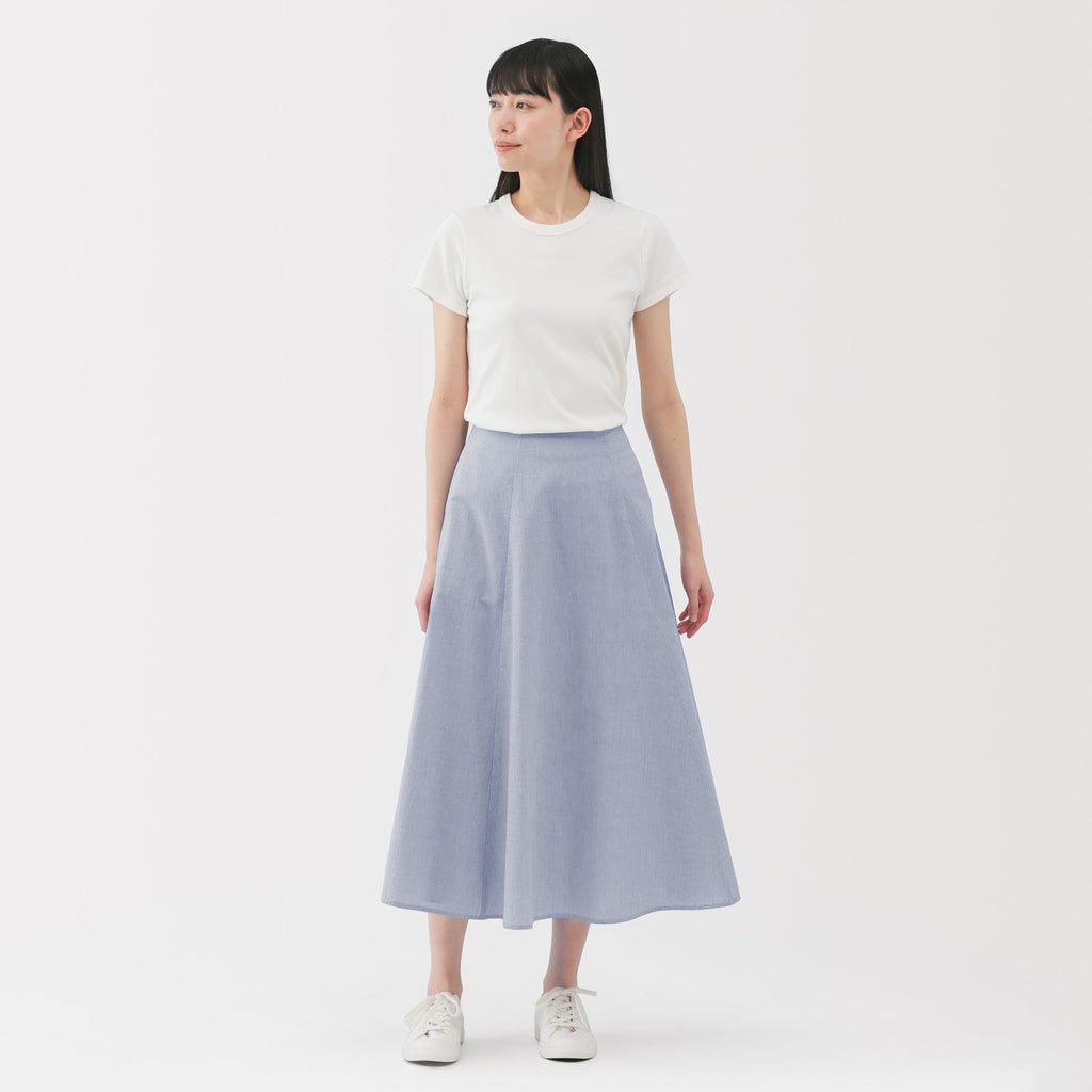 Women's Cool Touch Striped Flared Skirt