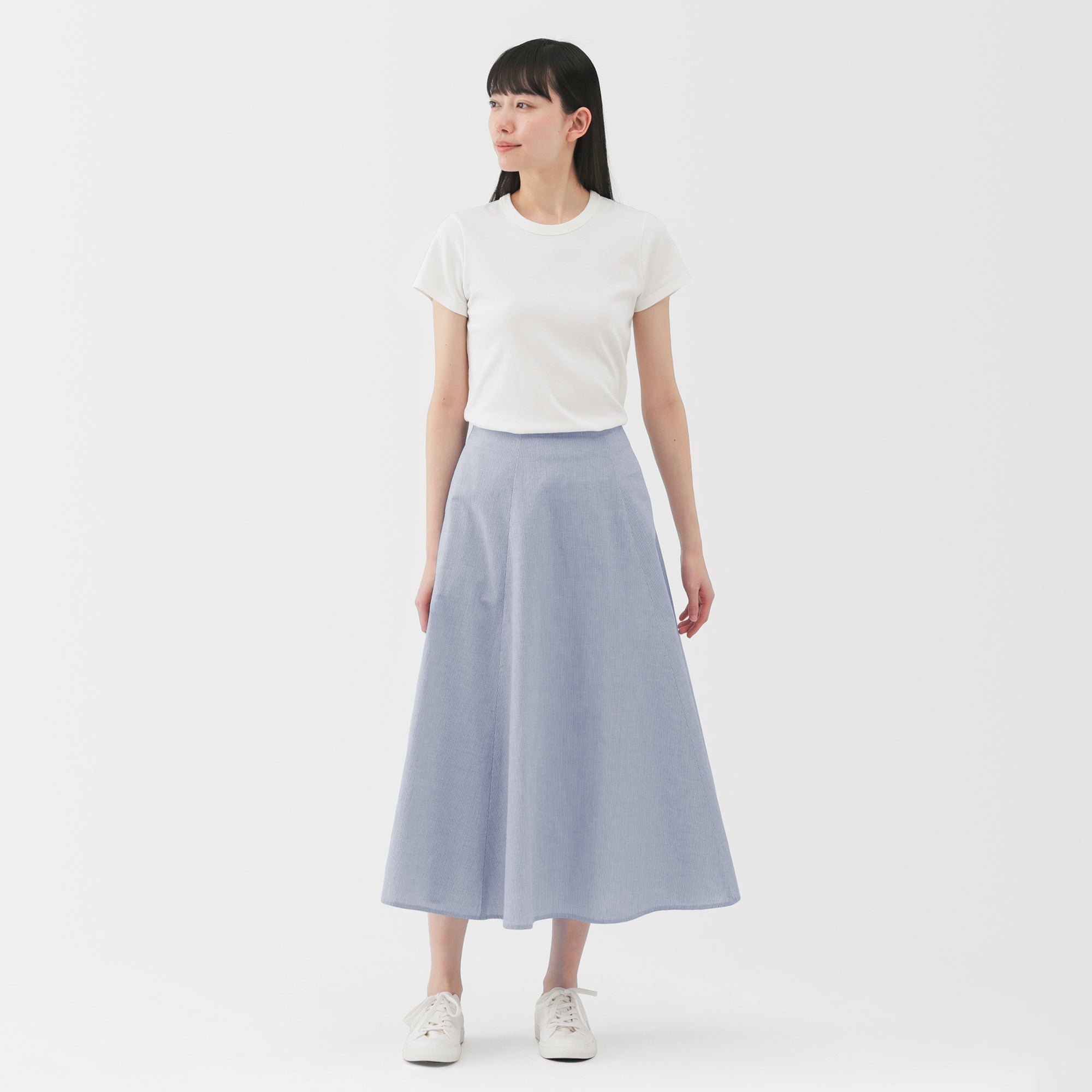 Women's Cool Touch Striped Flared Skirt