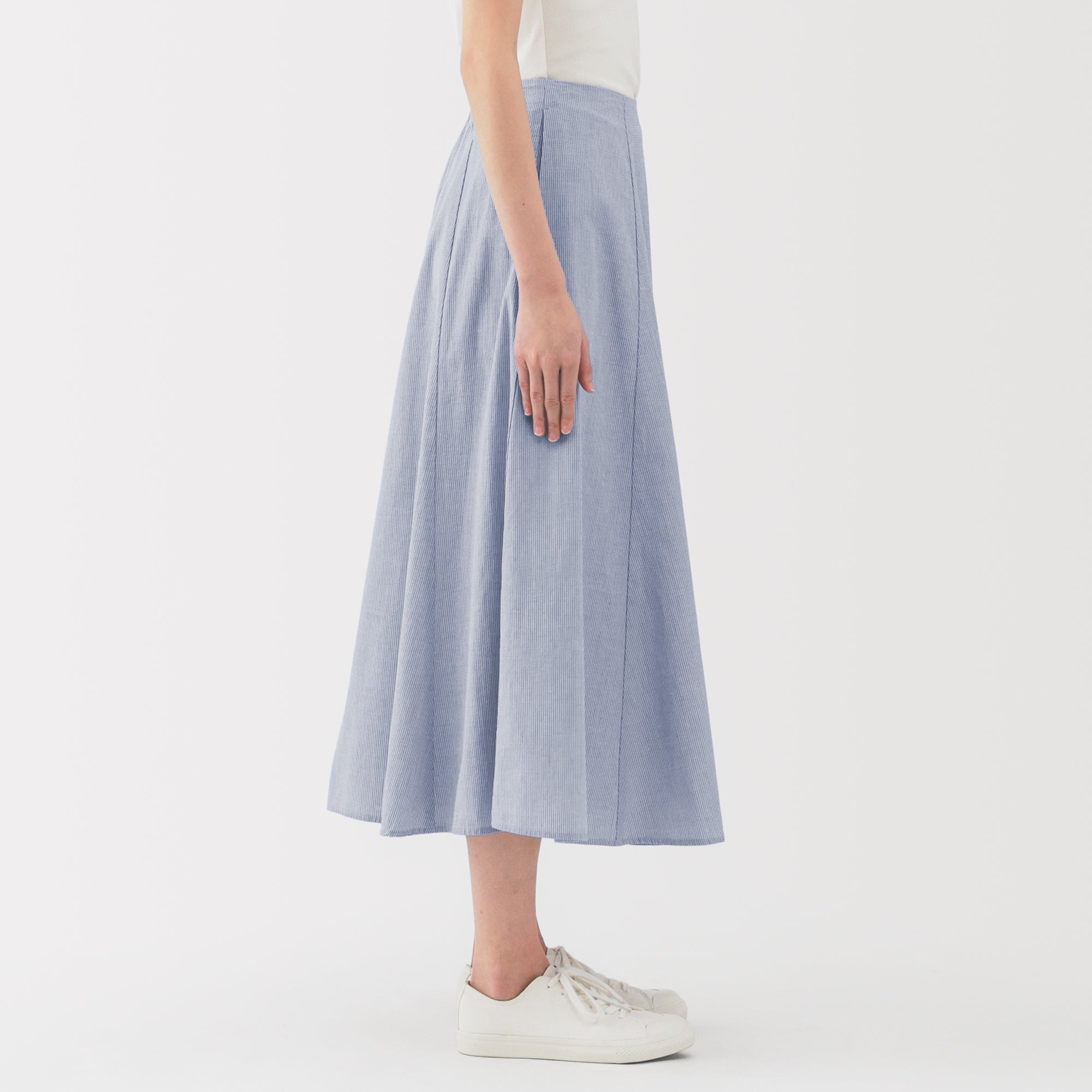 Women's Cool Touch Striped Flared Skirt