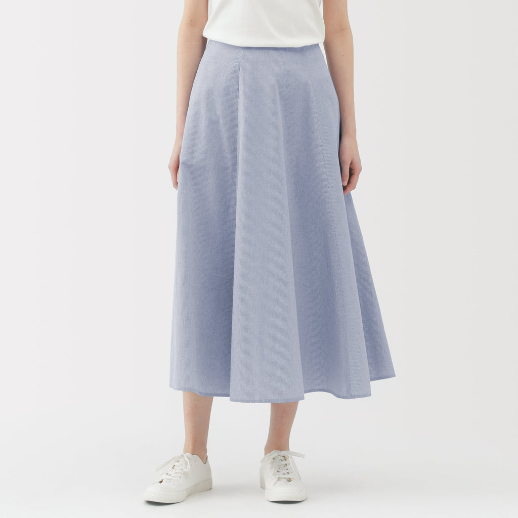 Women's Cool Touch Striped Flared Skirt