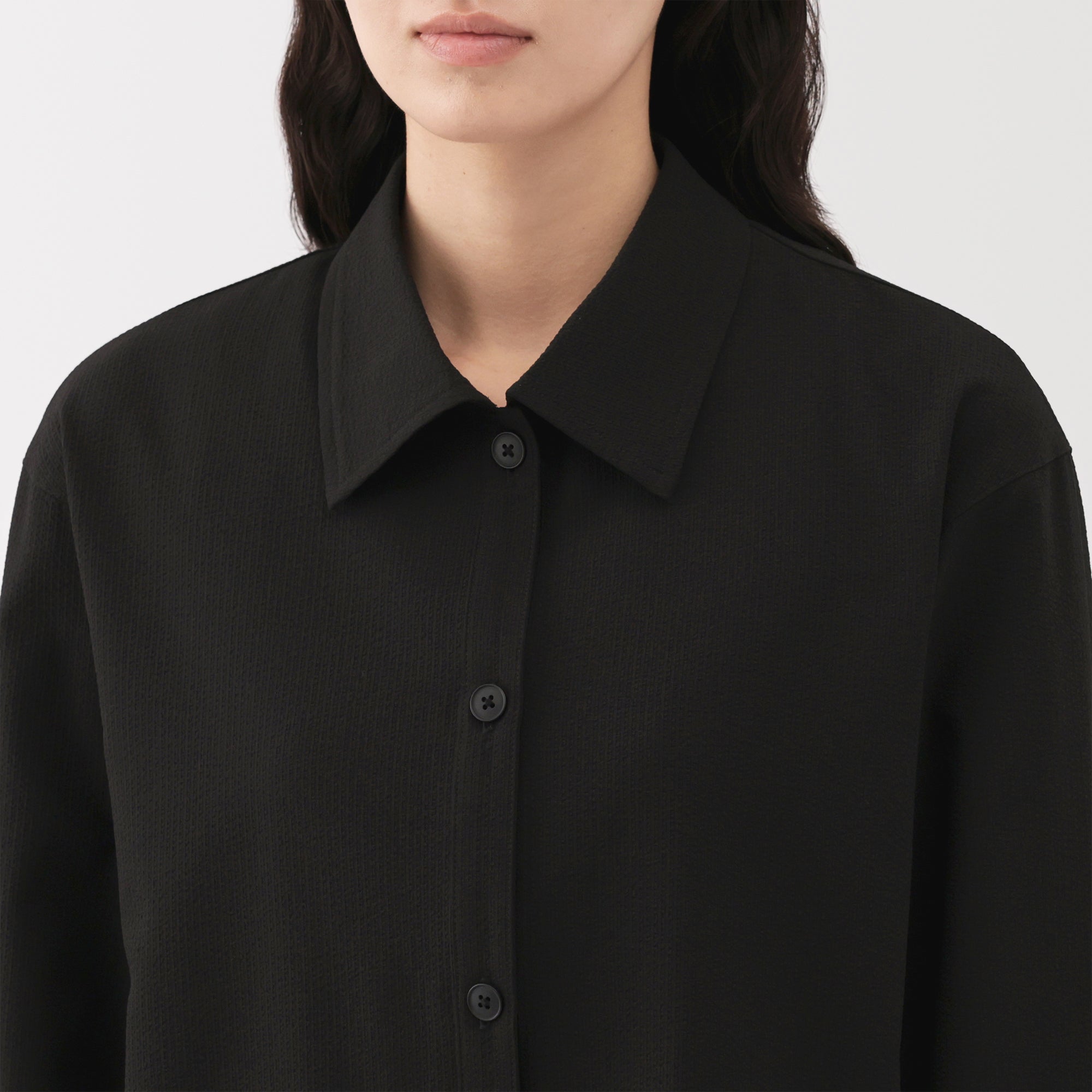 Women's Breathable Seersucker Shirt Jacket