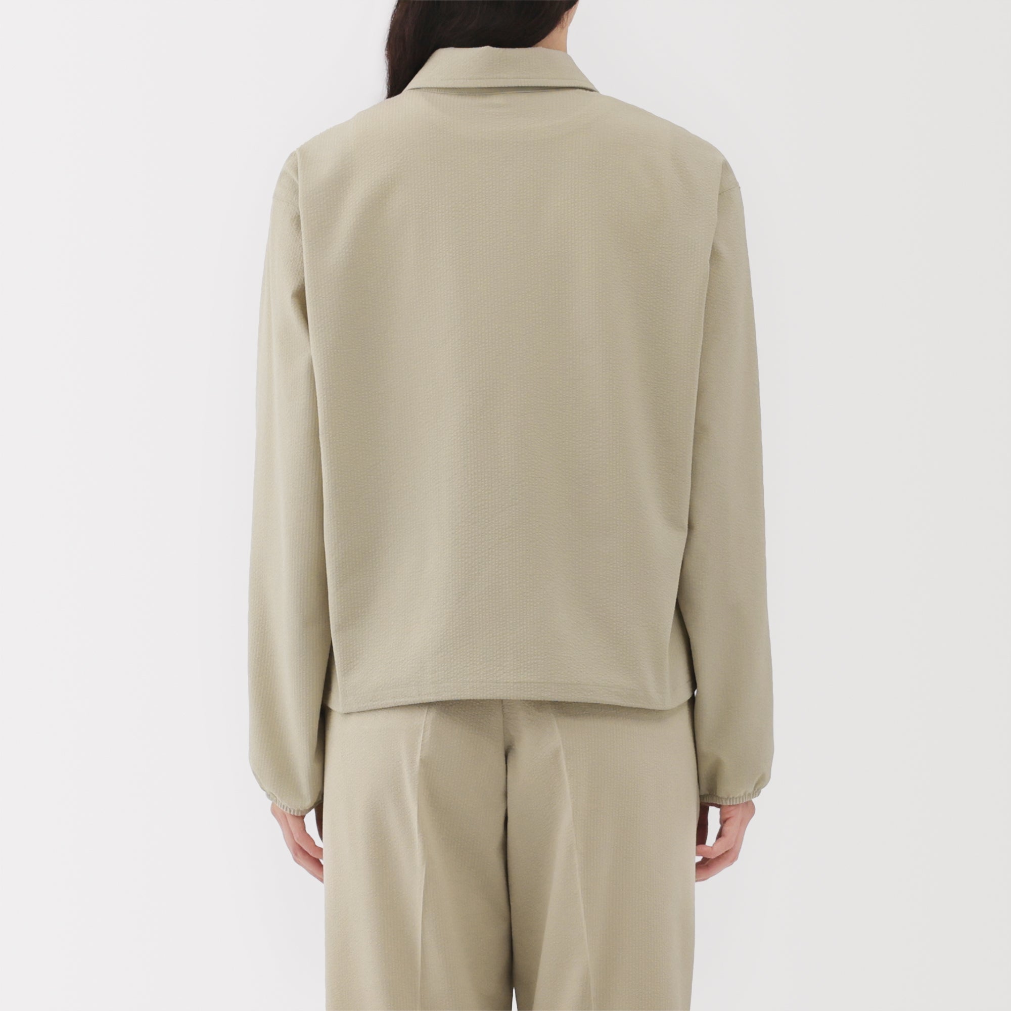 Women's Breathable Seersucker Shirt Jacket