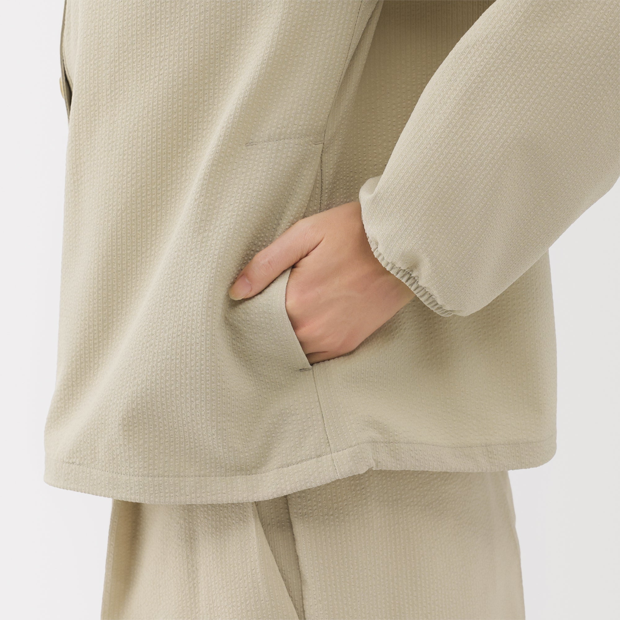 Women's Breathable Seersucker Shirt Jacket