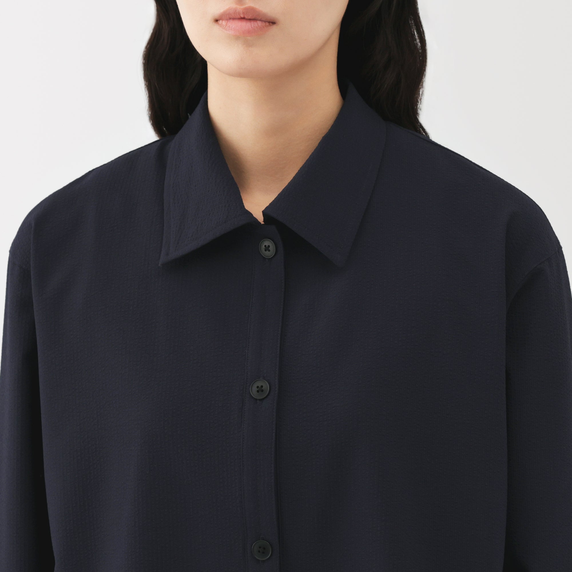 Women's Breathable Seersucker Shirt Jacket