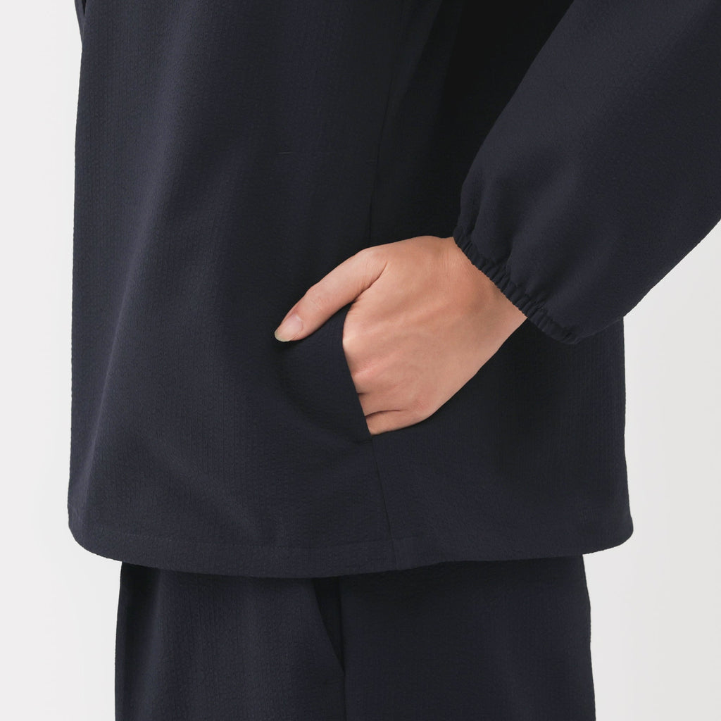 Women's Breathable Seersucker Shirt Jacket