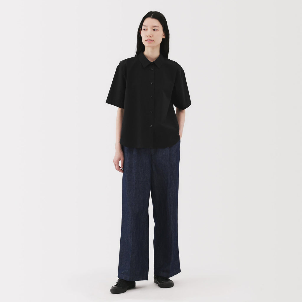 Women's Cool Touch Regular Collar Short Sleeve Shirt