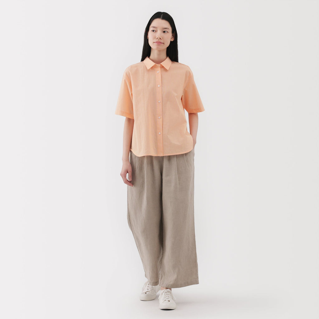 Women's Cool Touch Regular Collar Short Sleeve Shirt