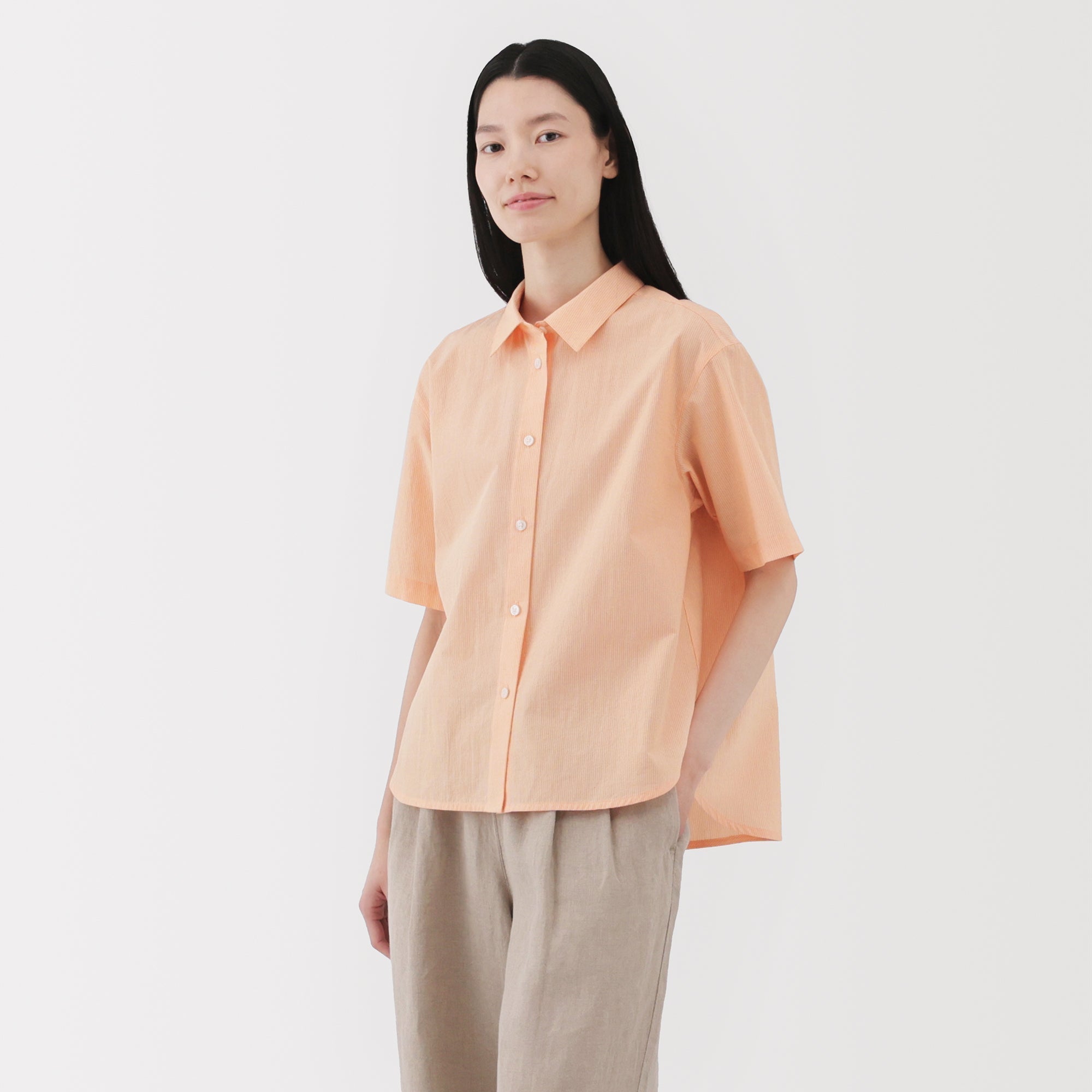 Women's Cool Touch Regular Collar Short Sleeve Shirt