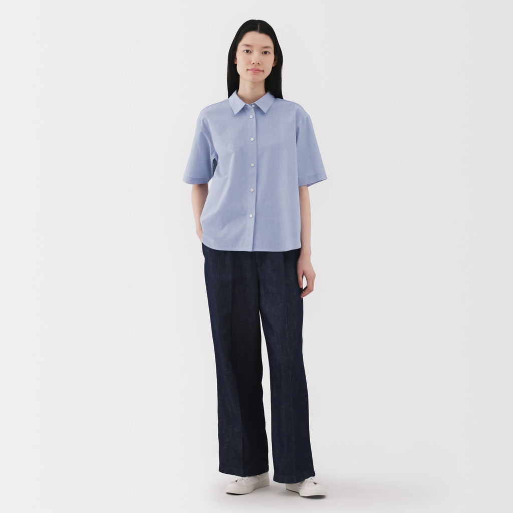 Women's Cool Touch Regular Collar Short Sleeve Shirt