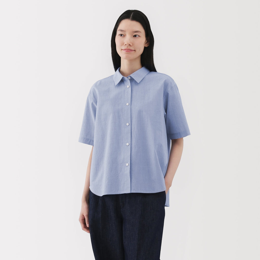 Women's Cool Touch Regular Collar Short Sleeve Shirt