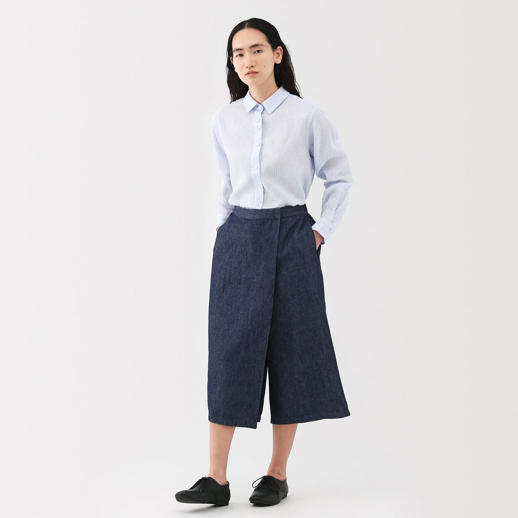 Women's Hemp Blend Denim Dress Trousers