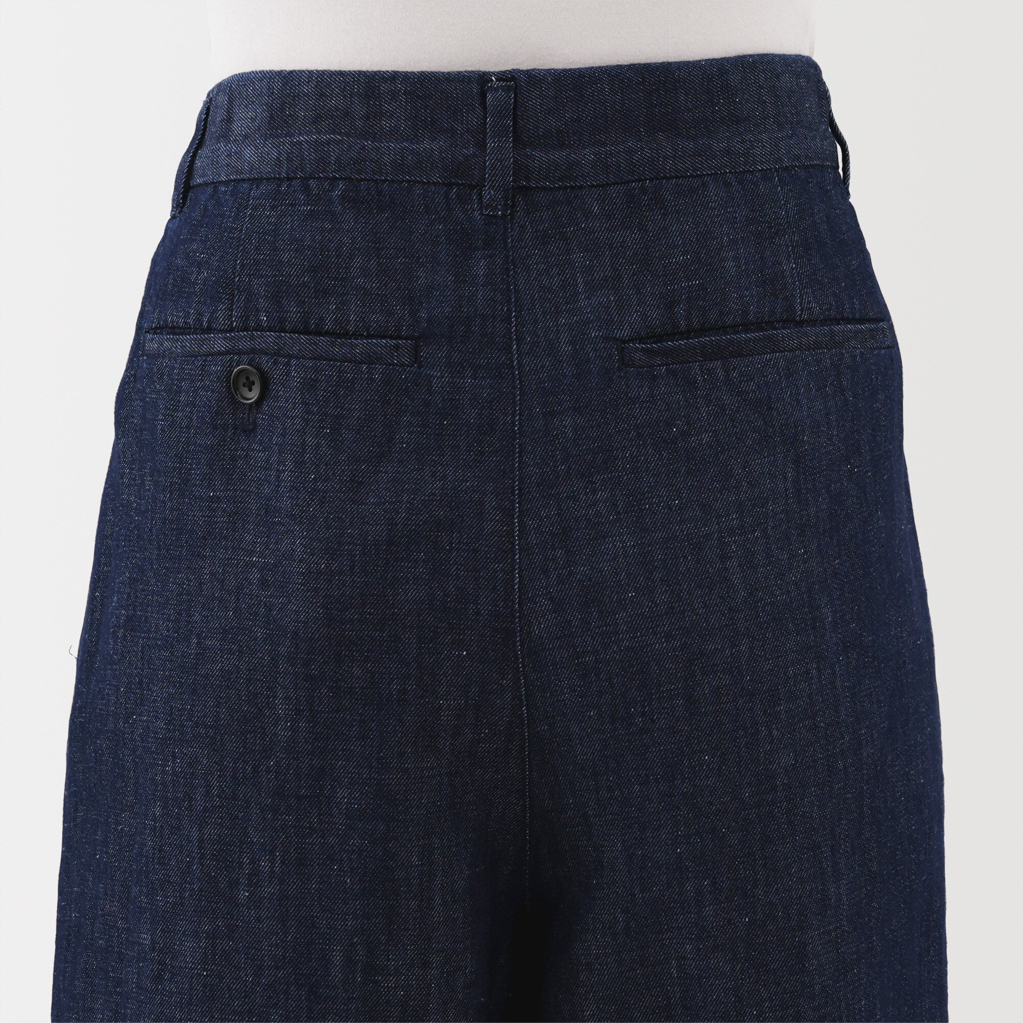 Women's Hemp Blend Denim Darted Wide Pants