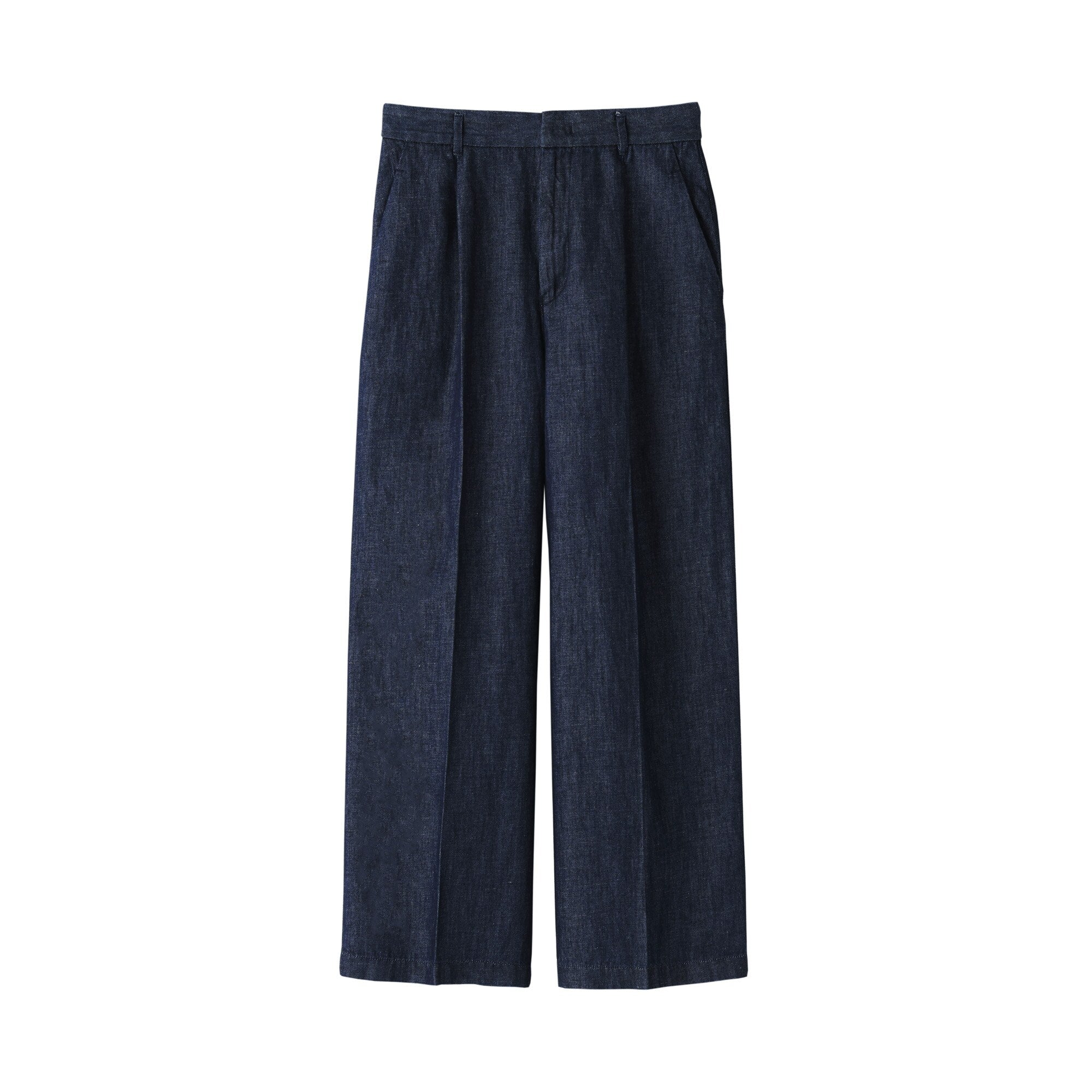 Women's Hemp Blend Denim Darted Wide Pants