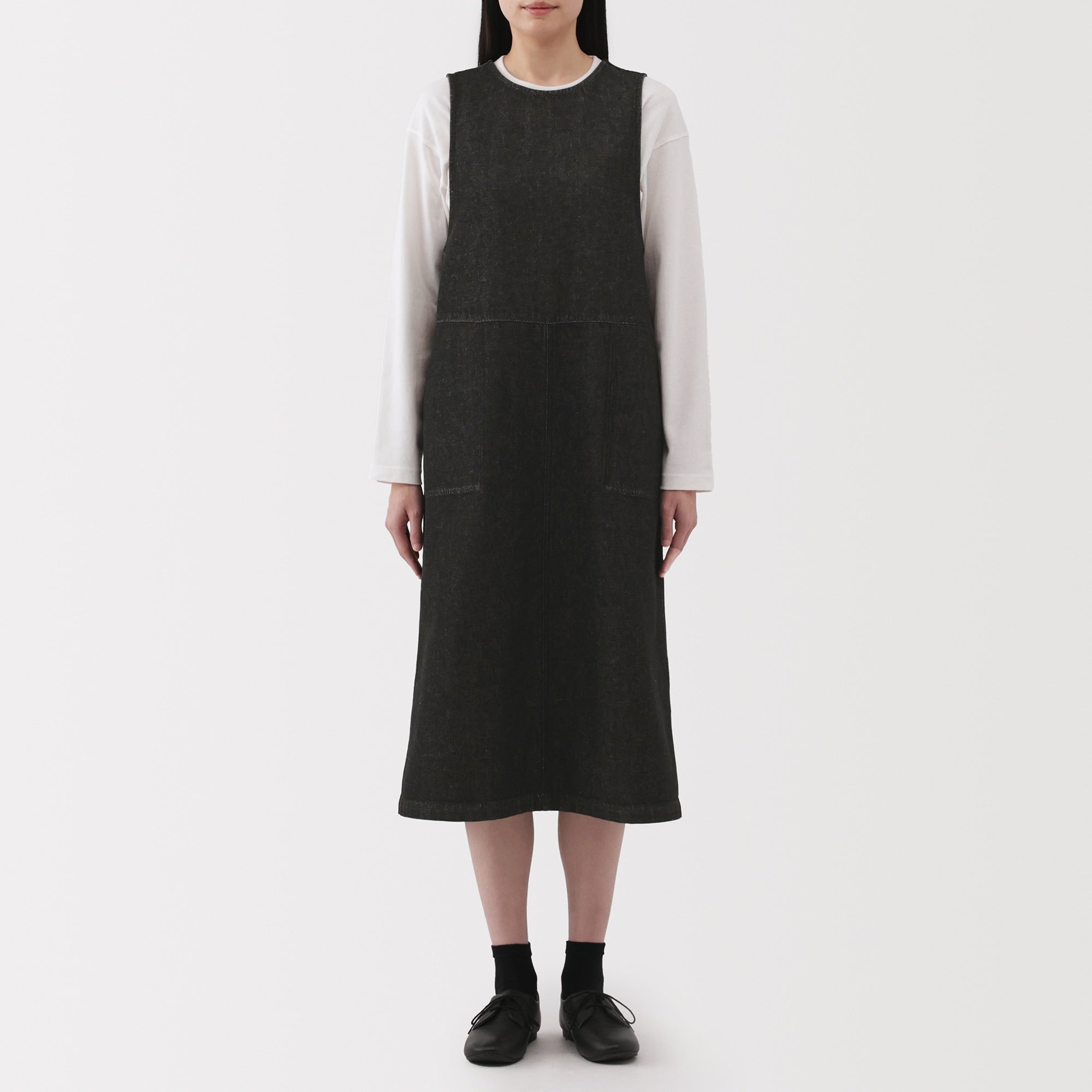 Women's Kapok Blend Denim Jumper Dress