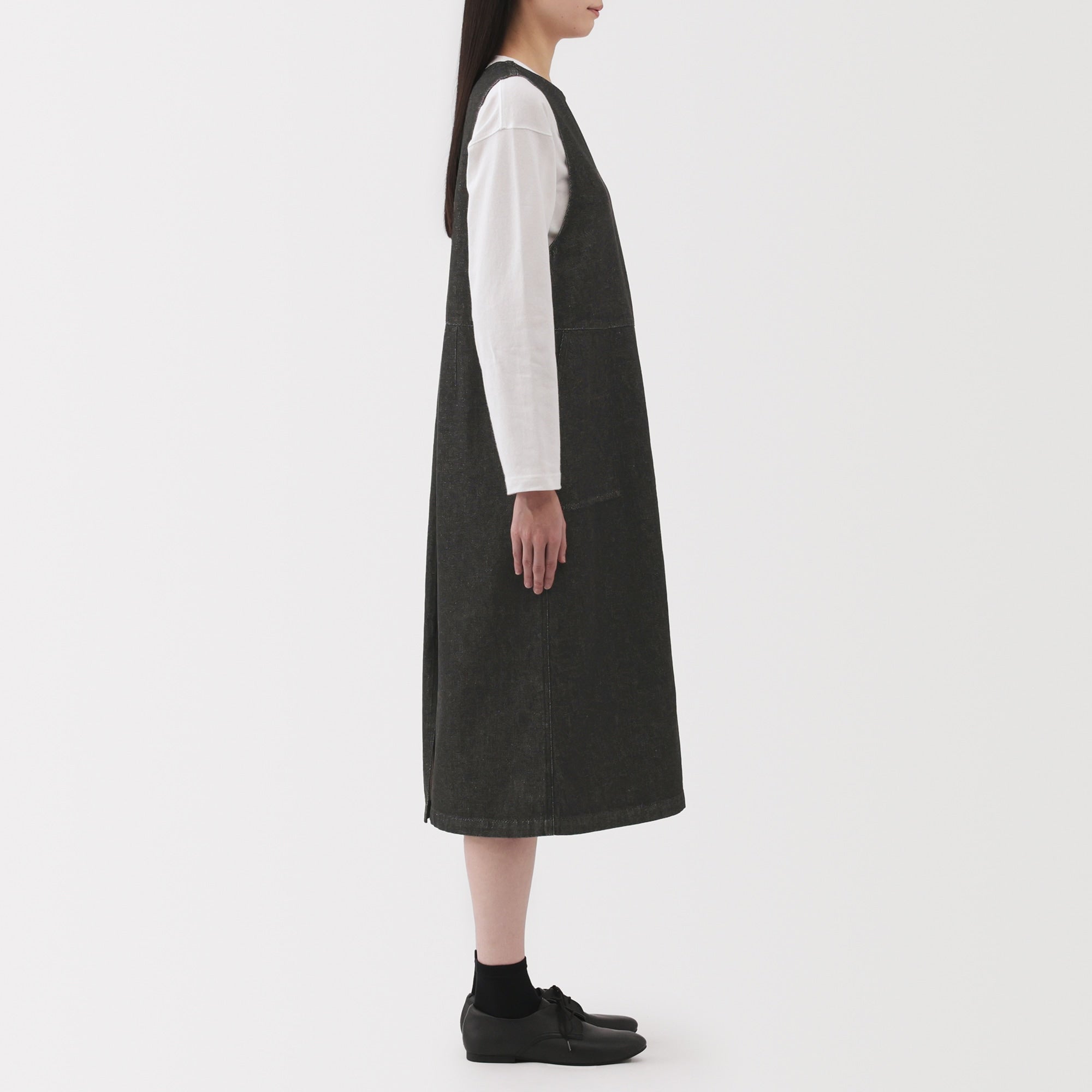 Women's Kapok Blend Denim Jumper Dress