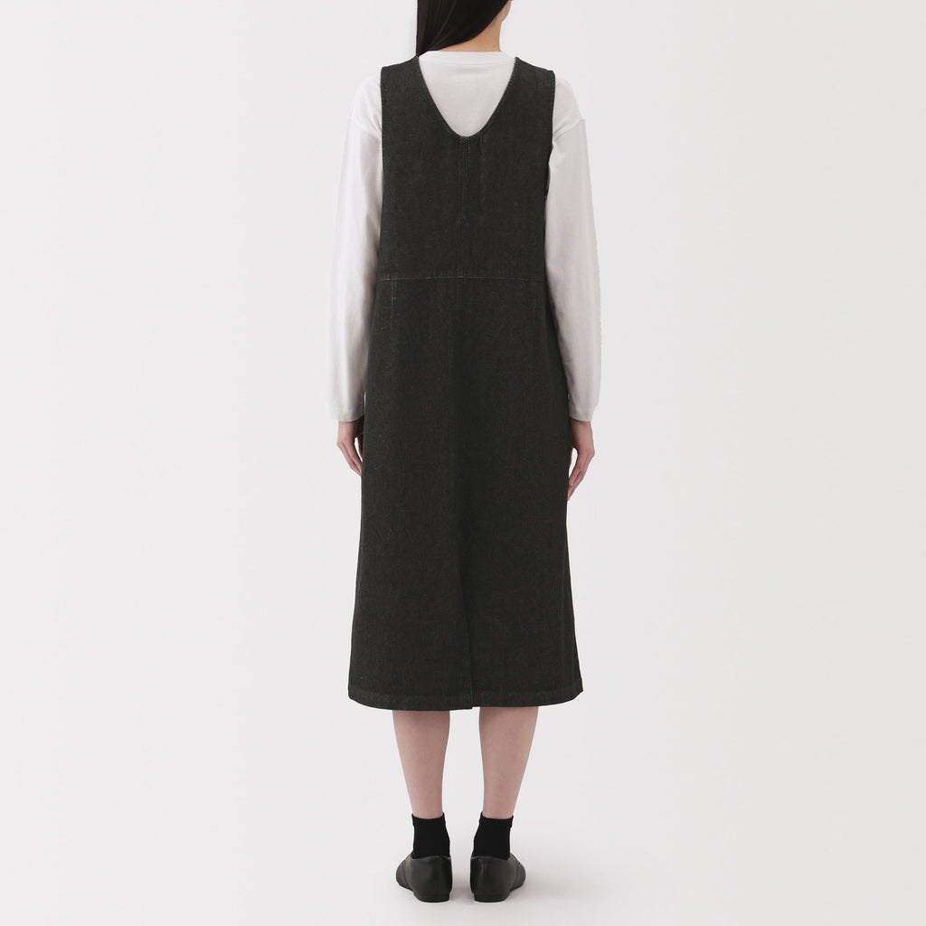 Women's Kapok Blend Denim Jumper Dress