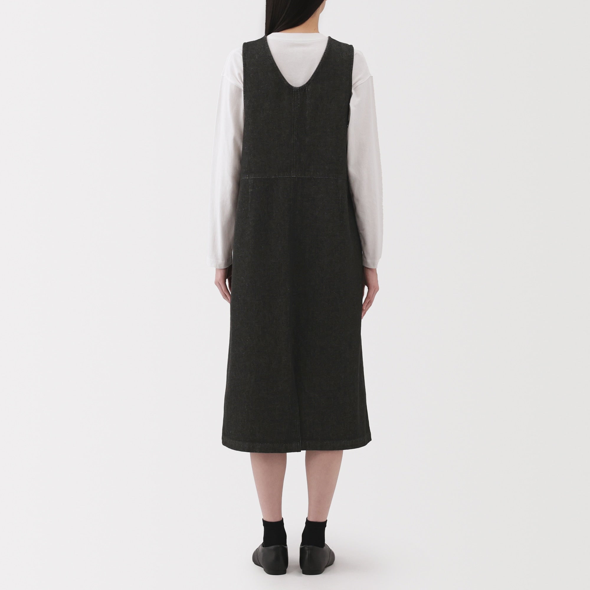 Women's Kapok Blend Denim Jumper Dress