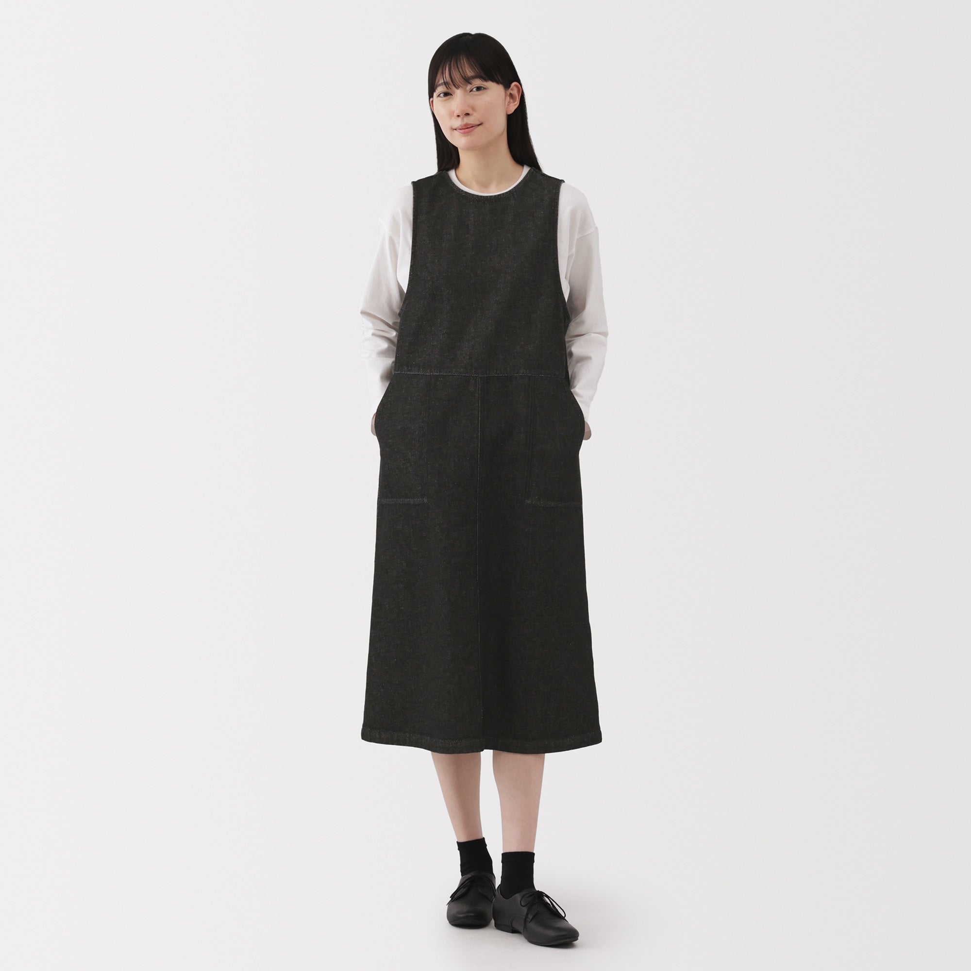 Women's Kapok Blend Denim Jumper Dress
