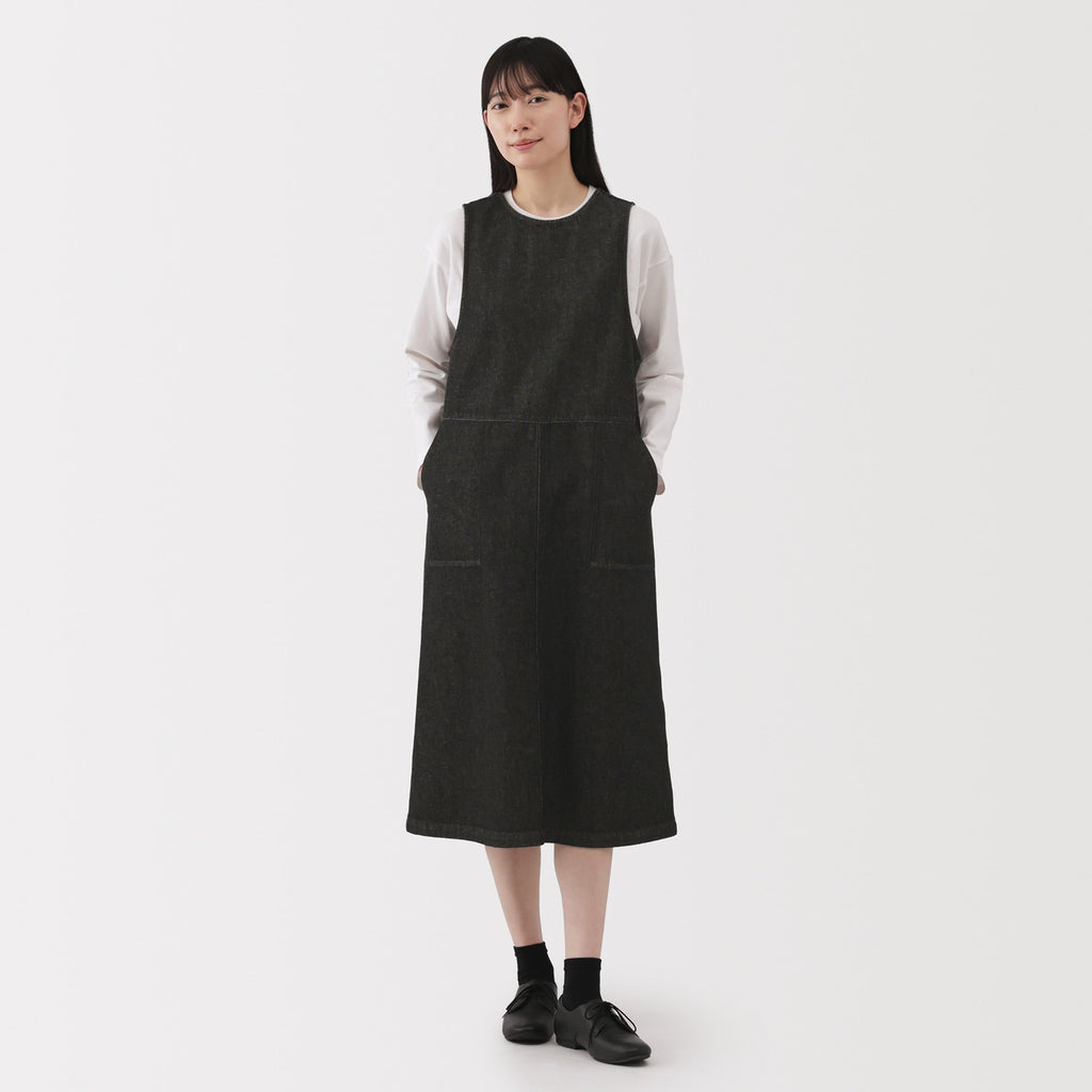 Women's Kapok Blend Denim Jumper Dress
