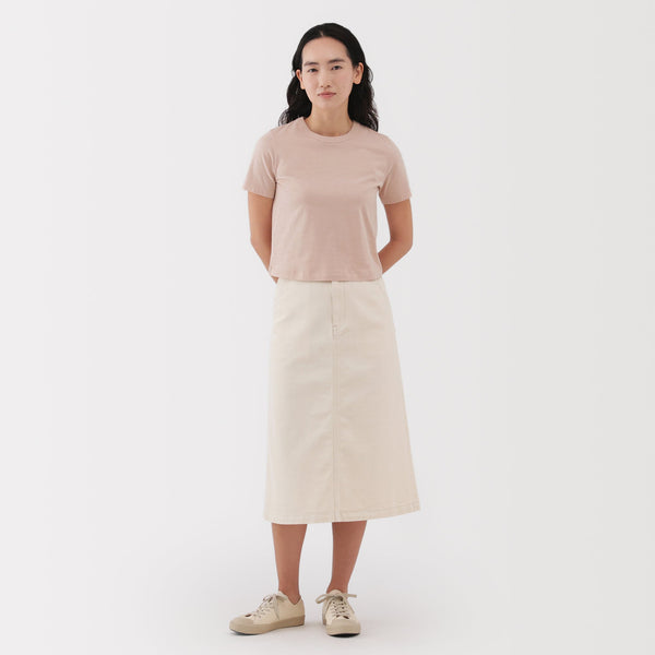 Women's Slub Yarn Crop T-Shirt