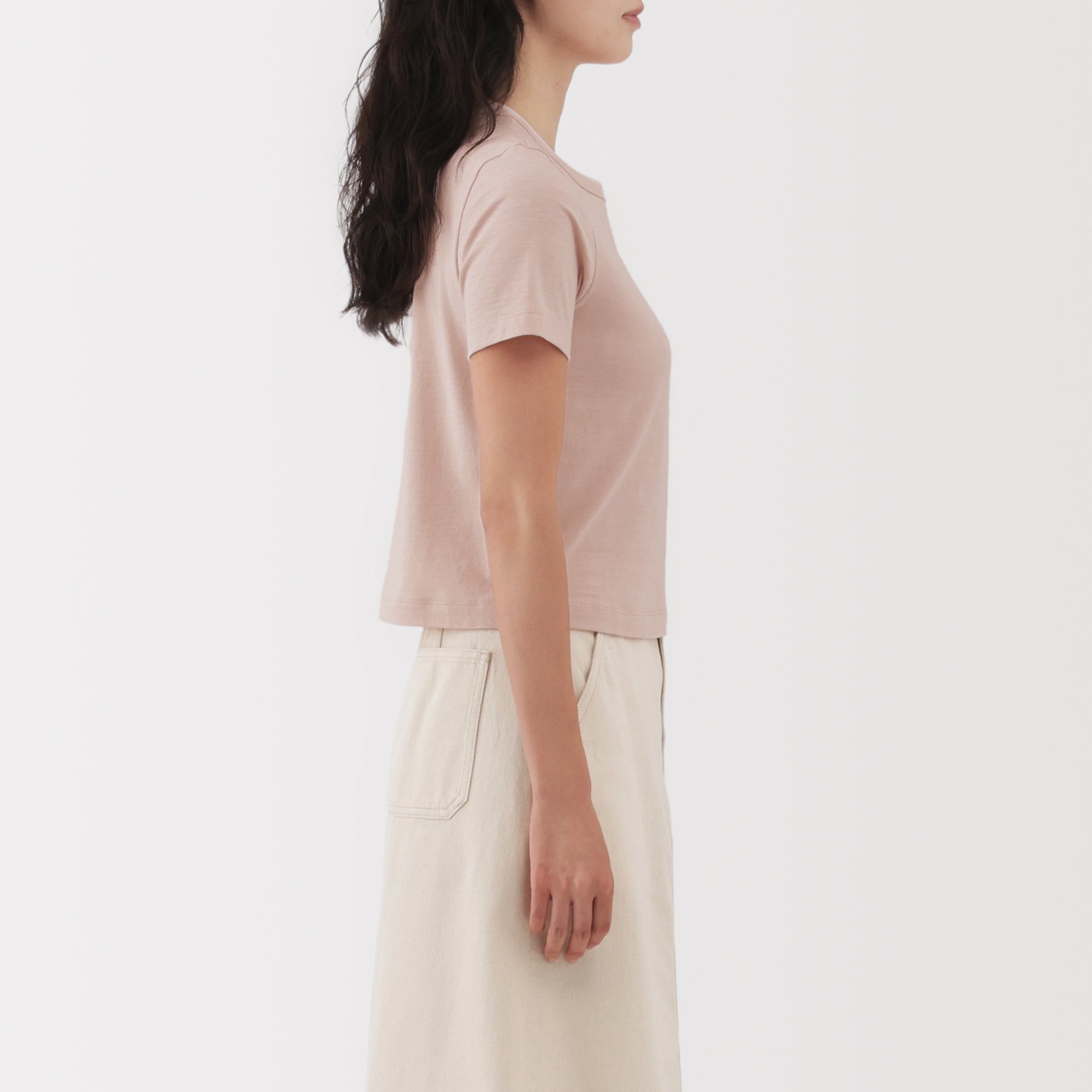 Women's Slub Yarn Crop T-Shirt