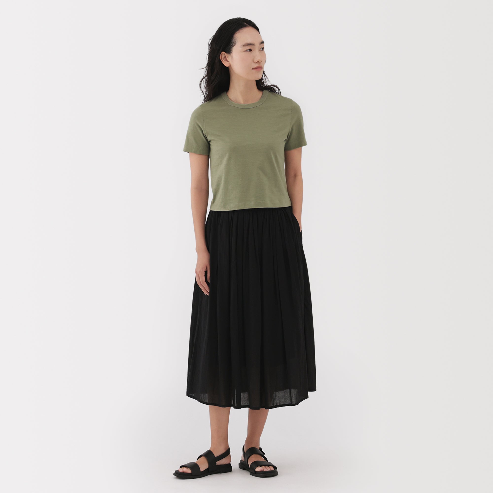 Women's Slub Yarn Crop T-Shirt
