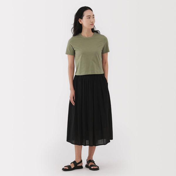 Women's Slub Yarn Crop T-Shirt