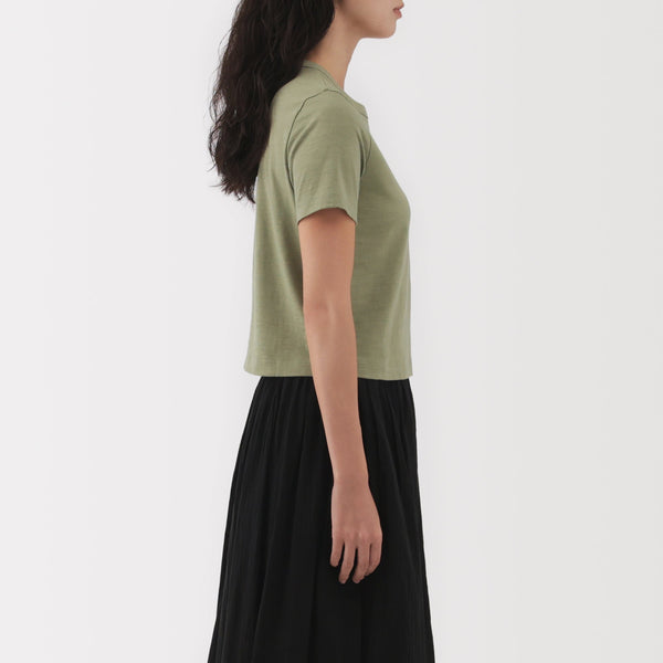 Women's Slub Yarn Crop T-Shirt