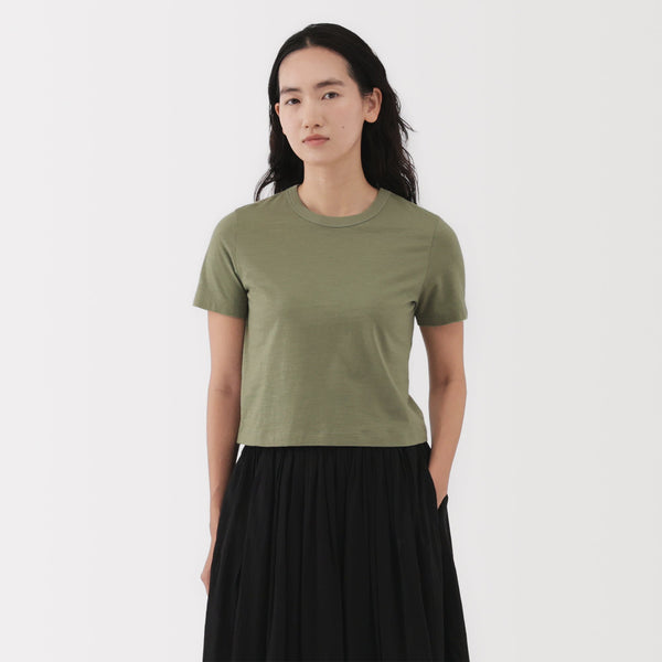 Women's Slub Yarn Crop T-Shirt