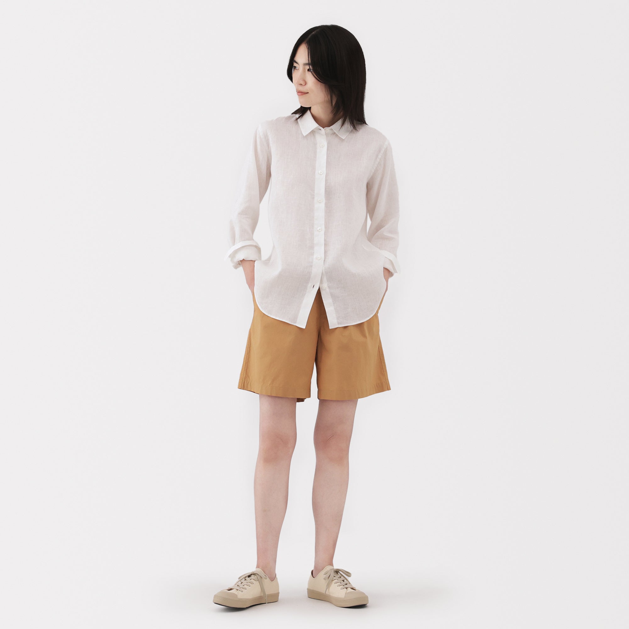 Women's Washed Broadcloth Shorts