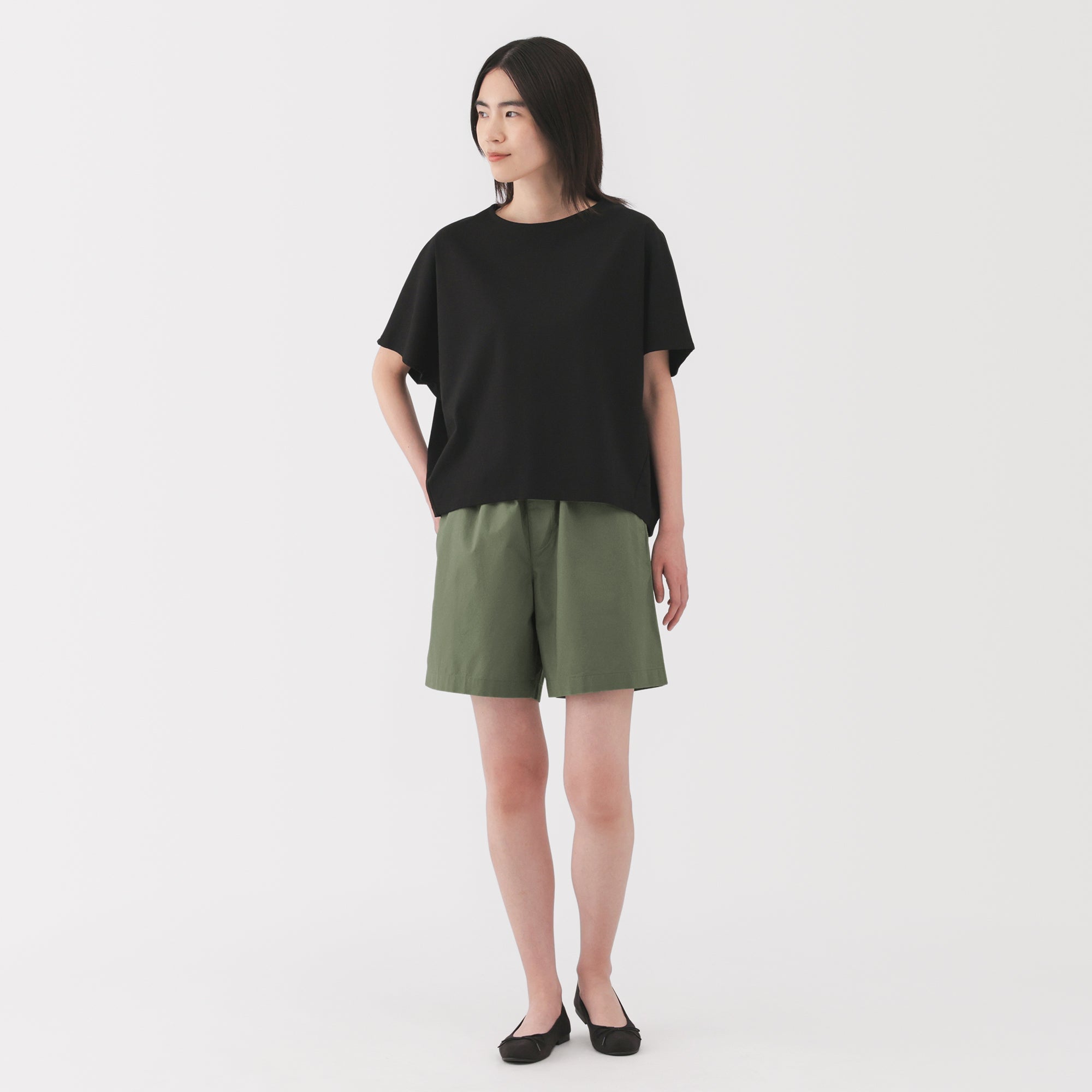 Women's Washed Broadcloth Shorts