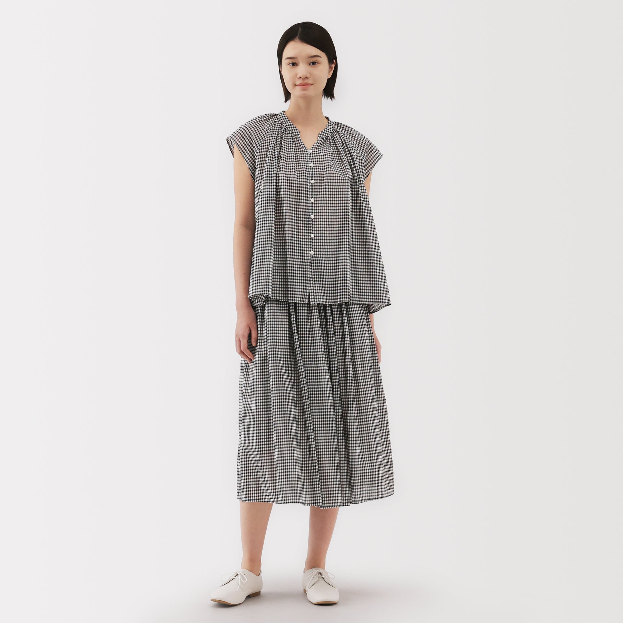 Women's High Twisted Veil Gathered Skirt