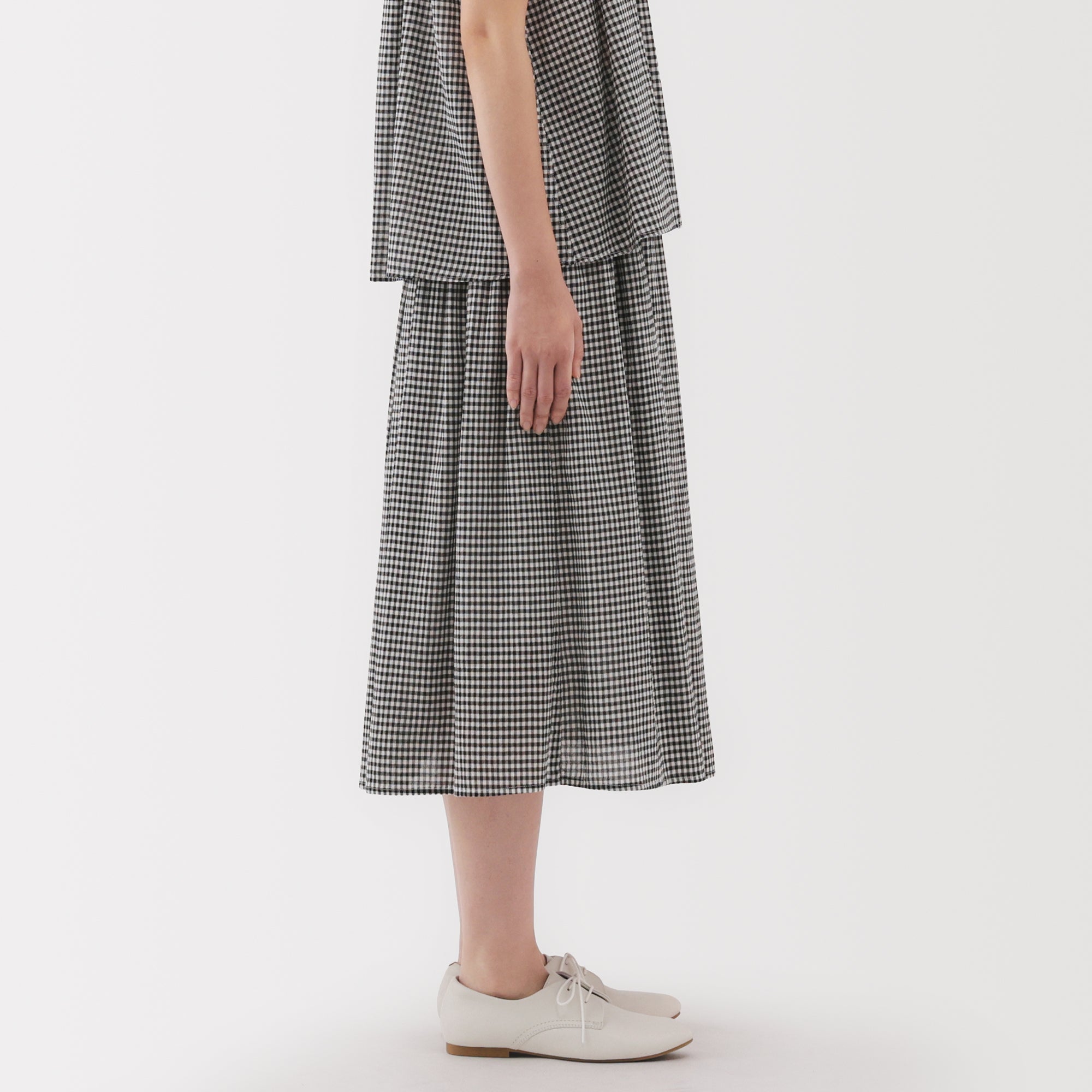 Women's High Twisted Veil Gathered Skirt
