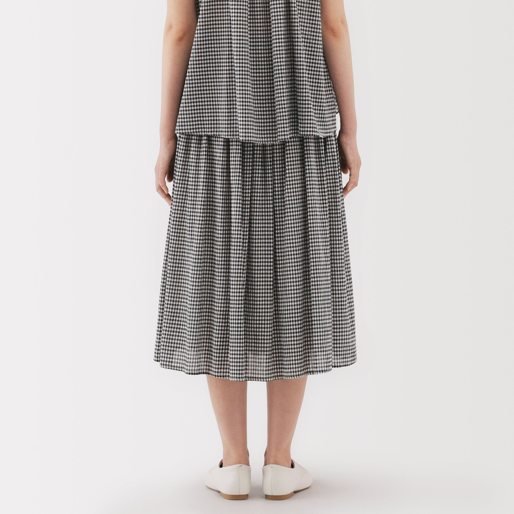 Women's High Twisted Veil Gathered Skirt