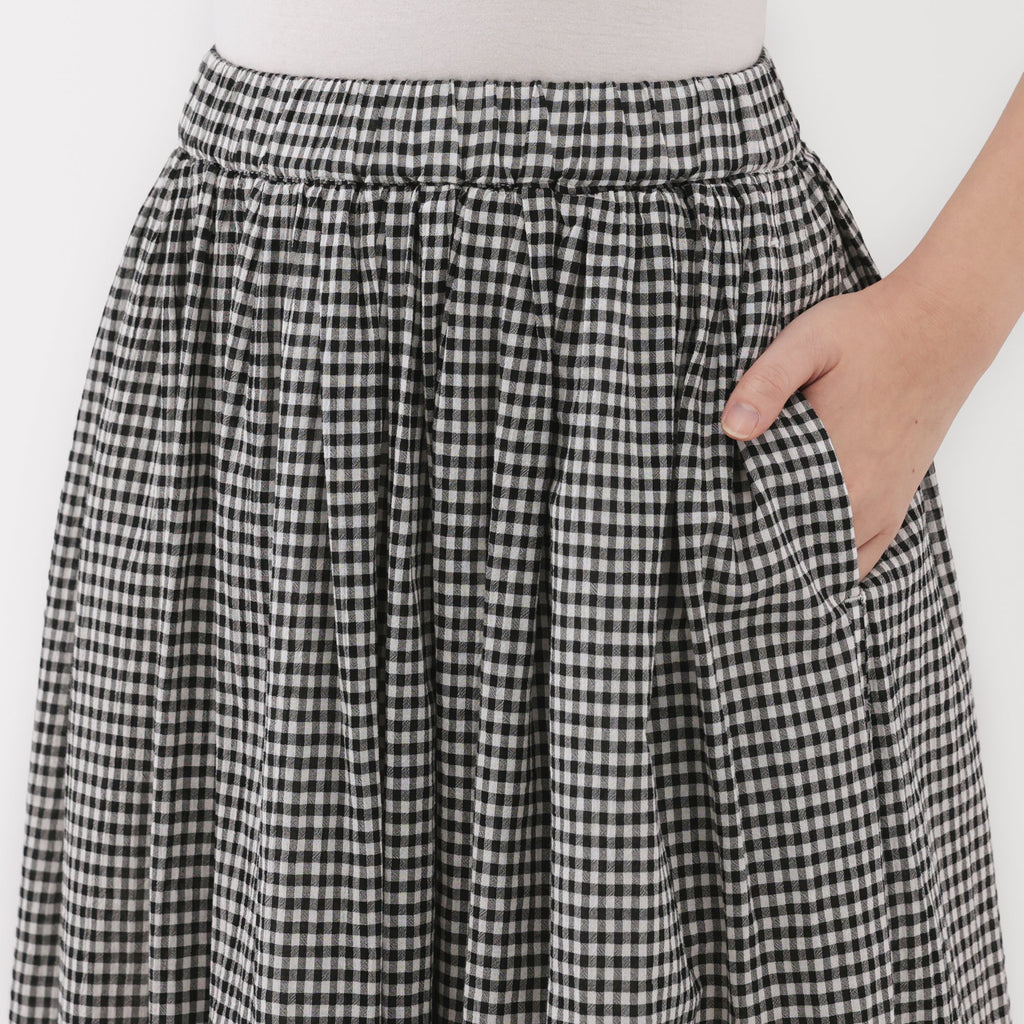 Women's High Twisted Veil Gathered Skirt