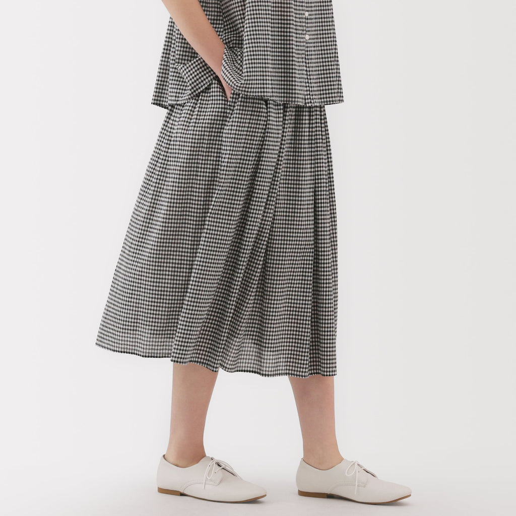 Women's High Twisted Veil Gathered Skirt