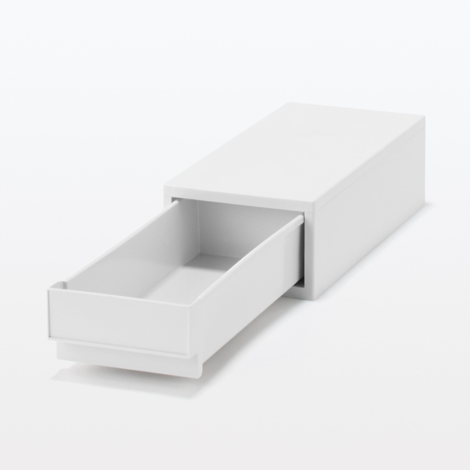 Polypropylene Drawer White Gray - Shallow
