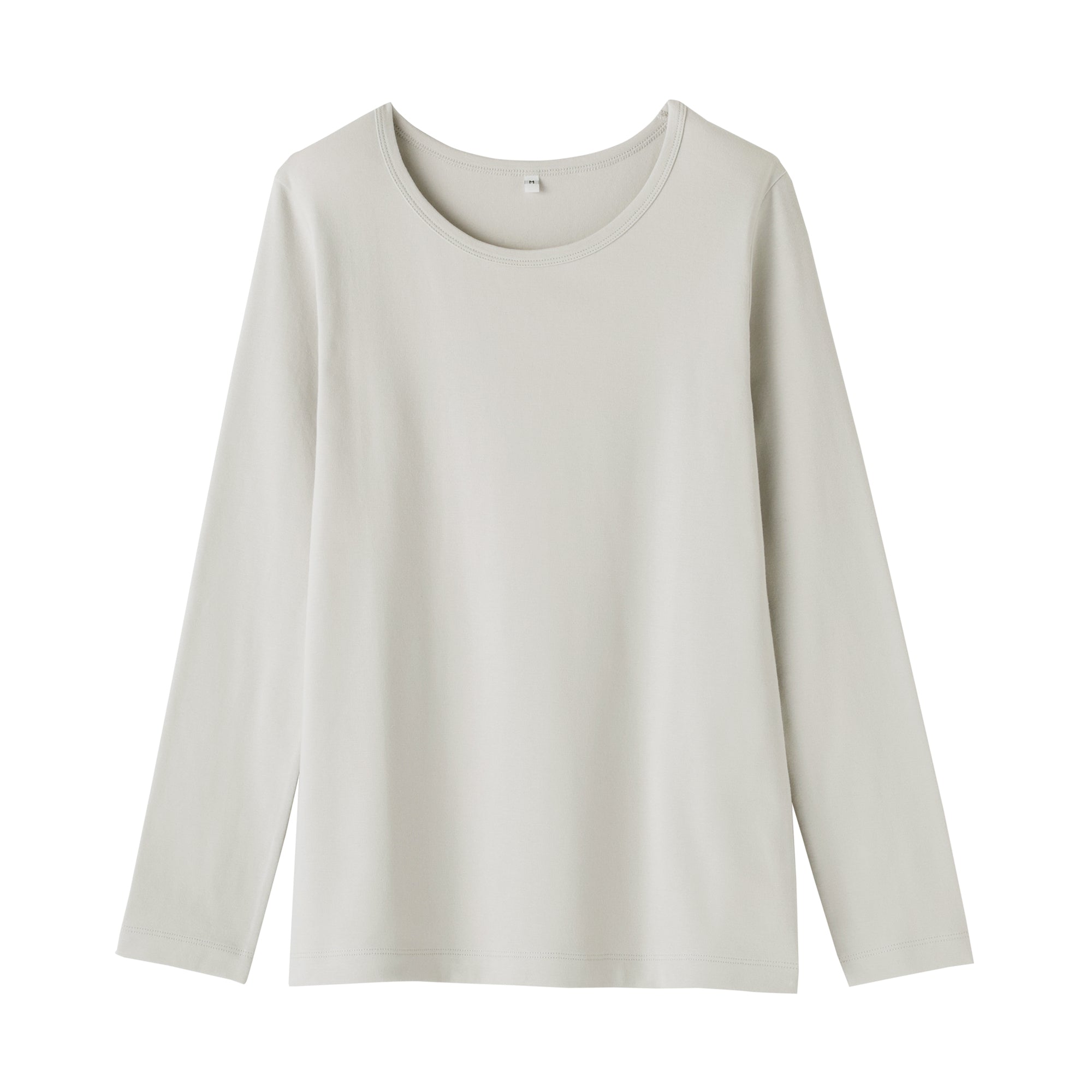 Women's Stretch Ribbed Crew Neck Long Sleeve T-Shirt