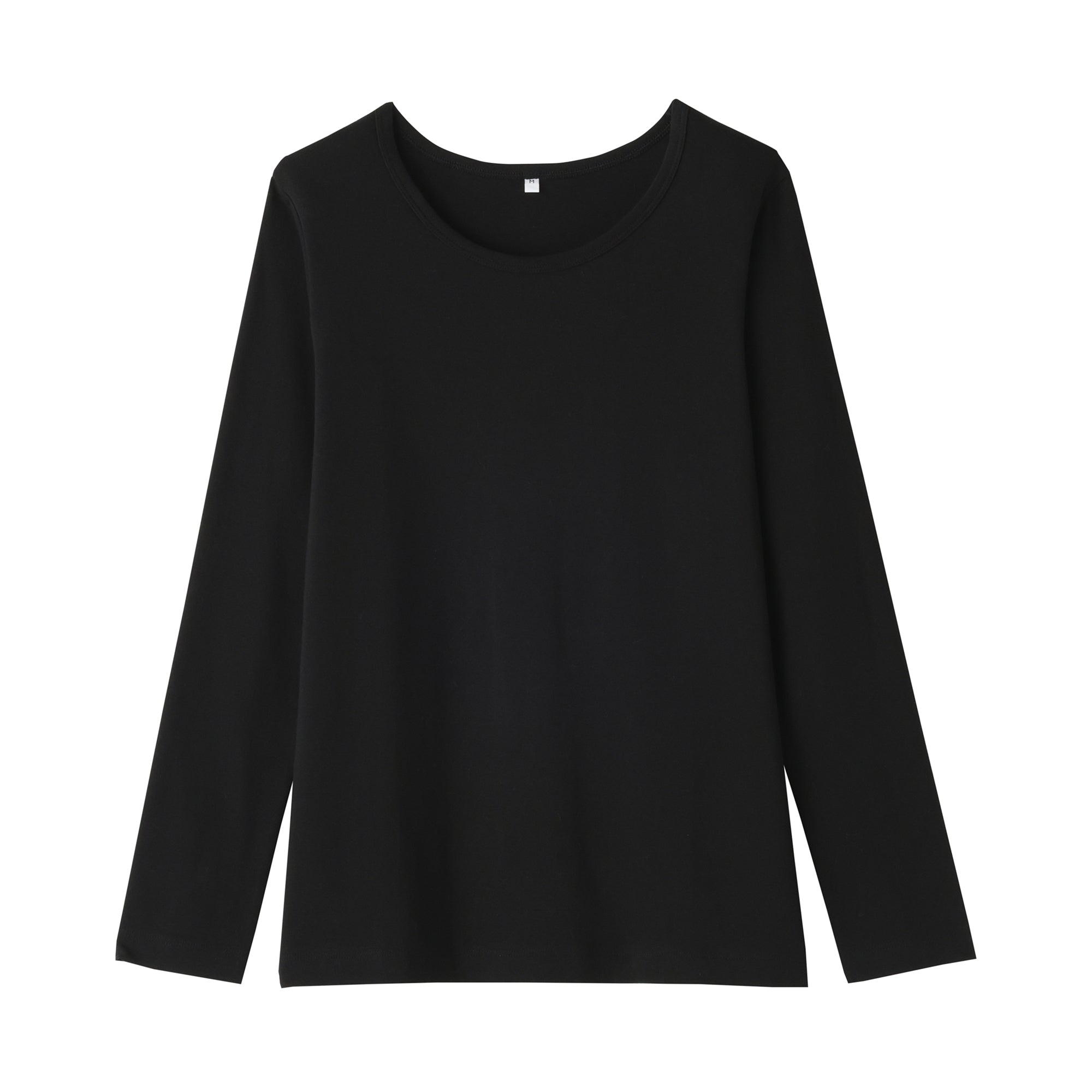 Women's Stretch Ribbed Crew Neck Long Sleeve T-Shirt