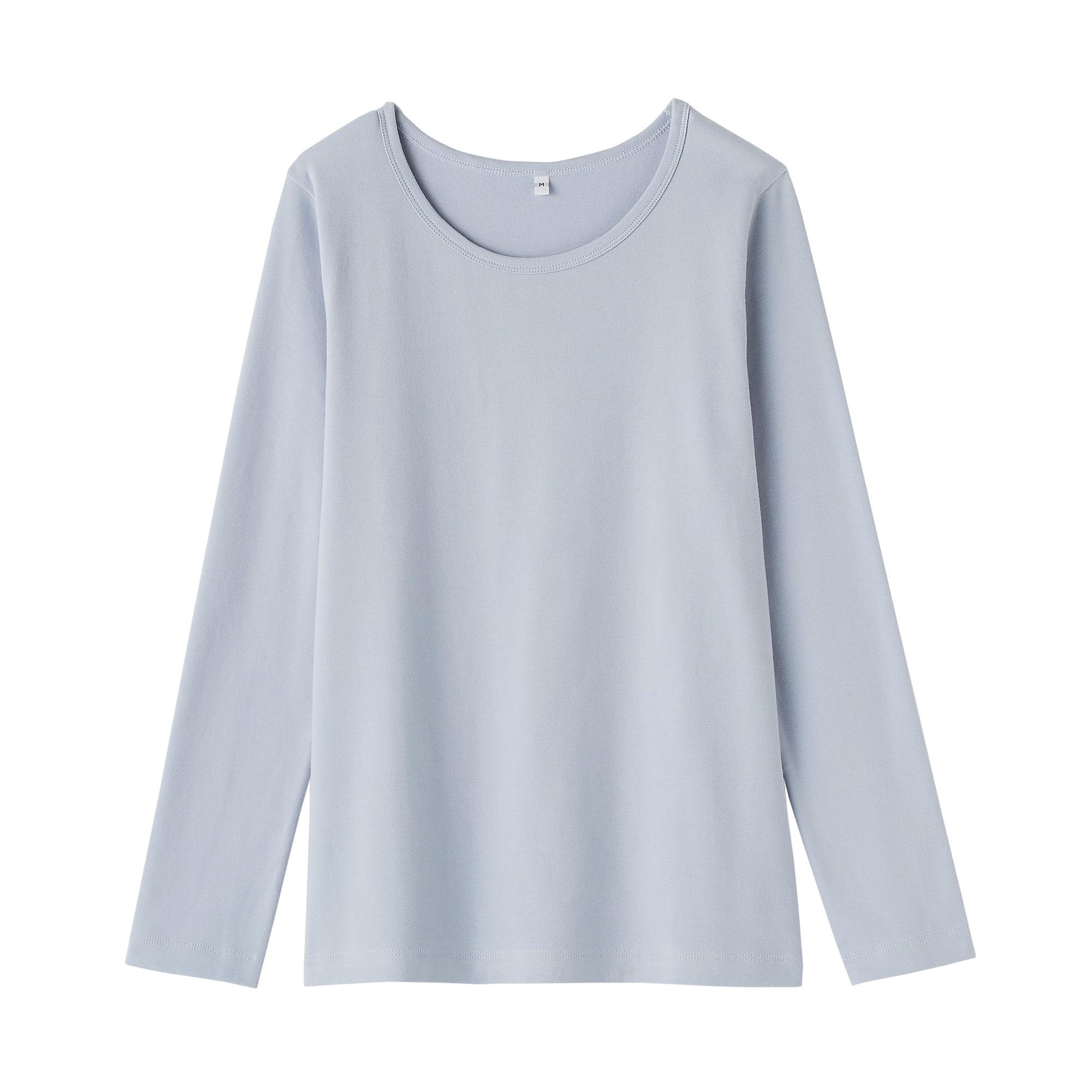 Women's Stretch Ribbed Crew Neck Long Sleeve T-Shirt