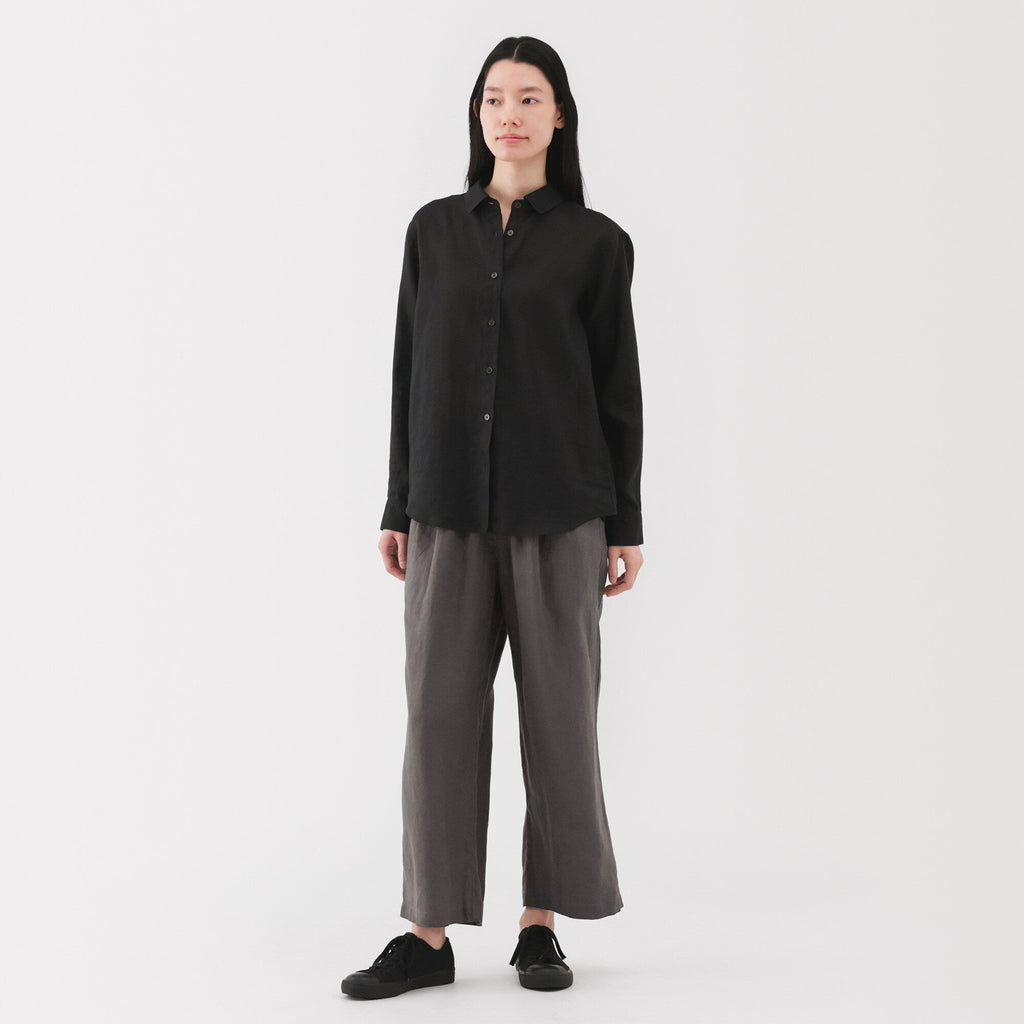 Women's Washed Linen Easy Wide Pants