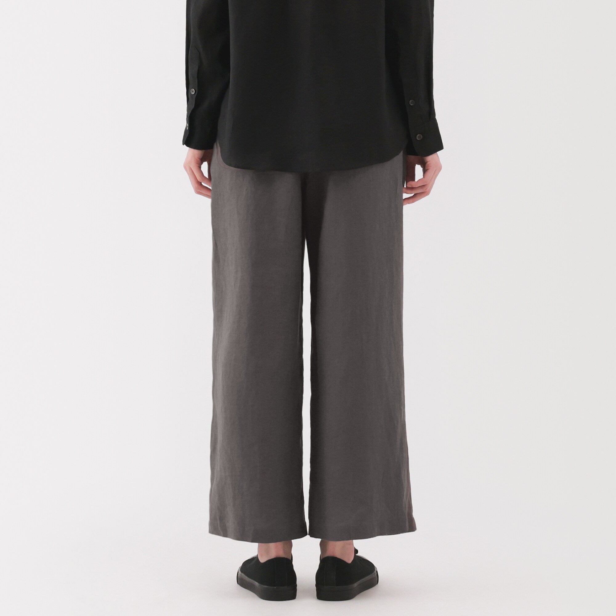 Women's Washed Linen Easy Wide Pants