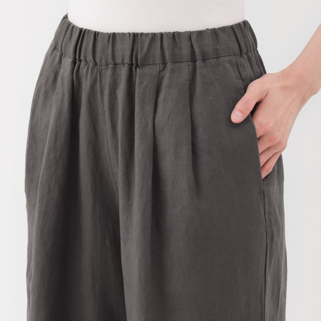 Women's Washed Linen Easy Wide Pants